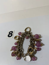 Load image into Gallery viewer, Silver Tone Purple Ball Bracelet
