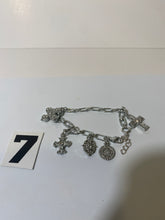 Load image into Gallery viewer, Silver Tone Cross Charm Bracelet
