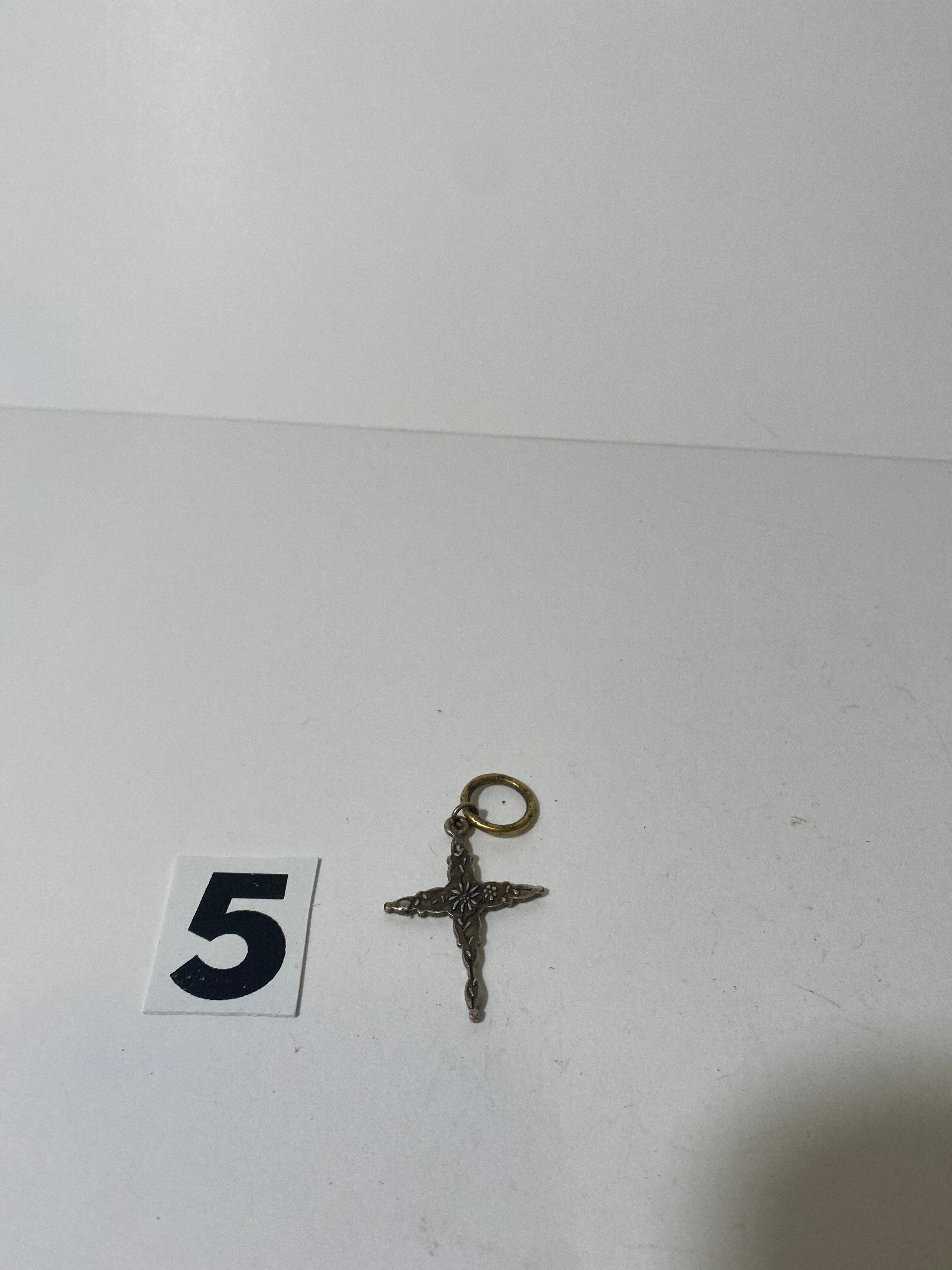 Silver Tone Cross Pendant
