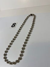 Load image into Gallery viewer, Silver Tone Ball Choker Necklace
