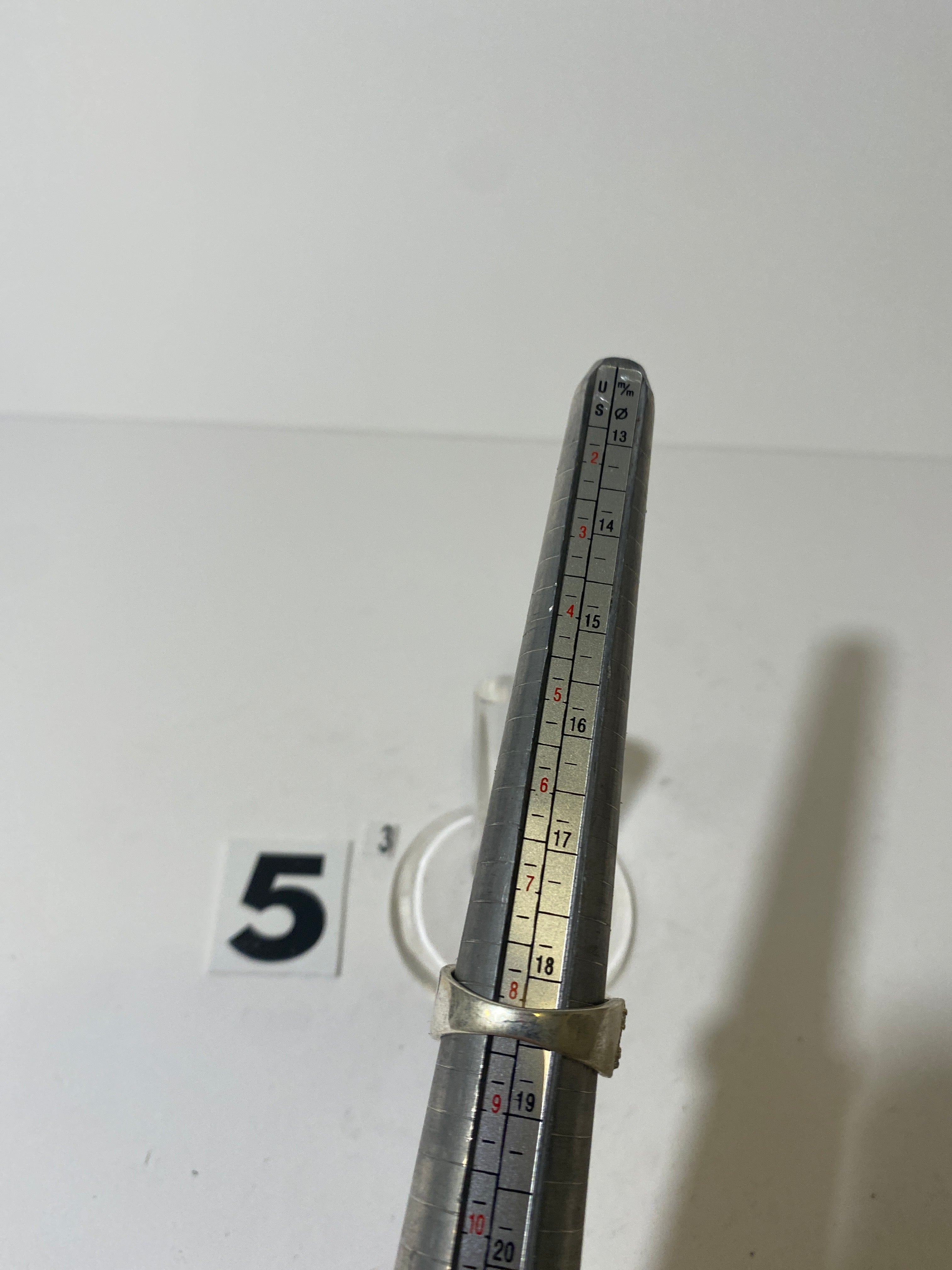 Silver Tone Stone Ring