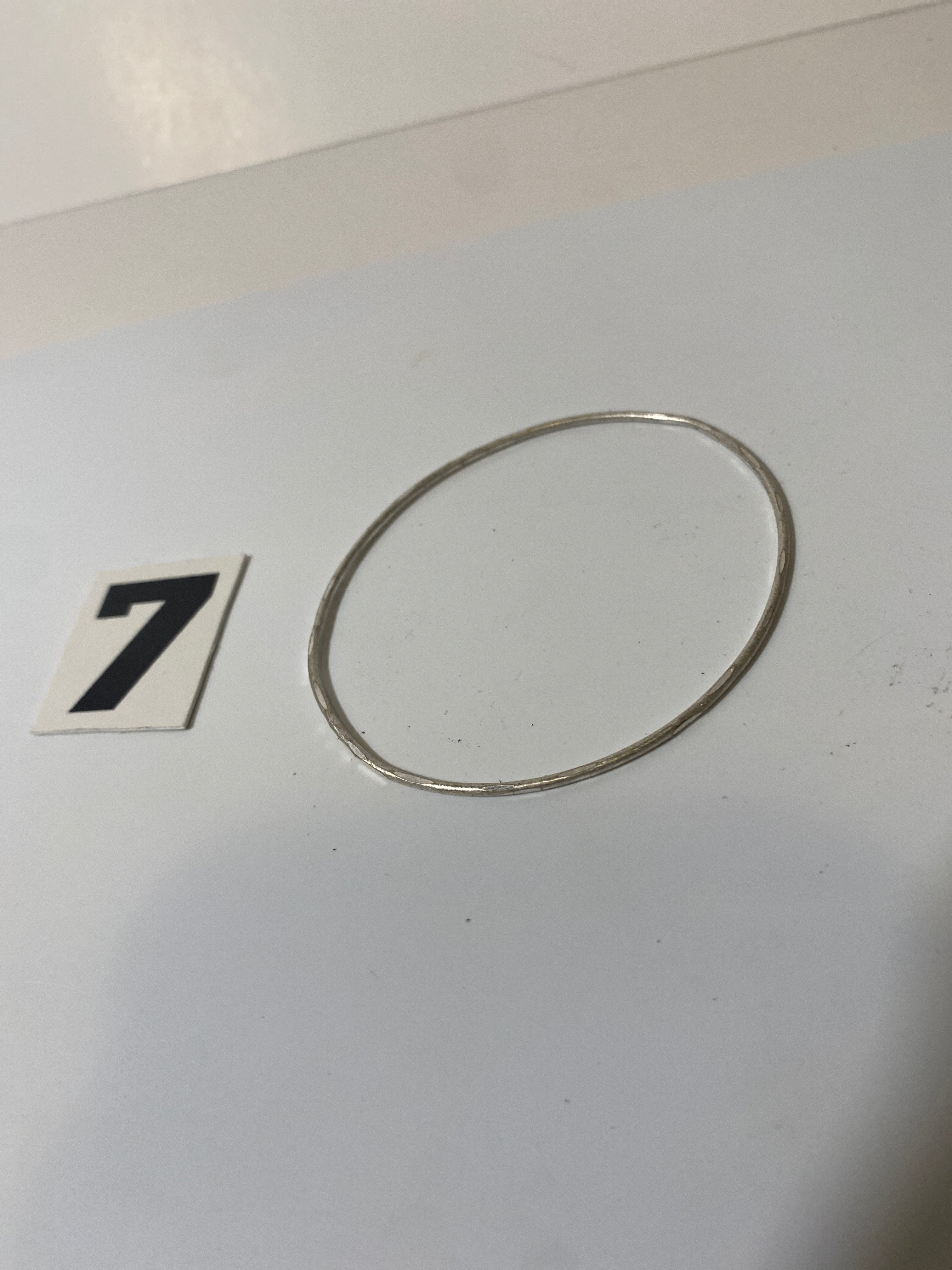 Thin Silver Tone Bracelet