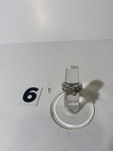 Load image into Gallery viewer, Silver Tone White Stone Ring
