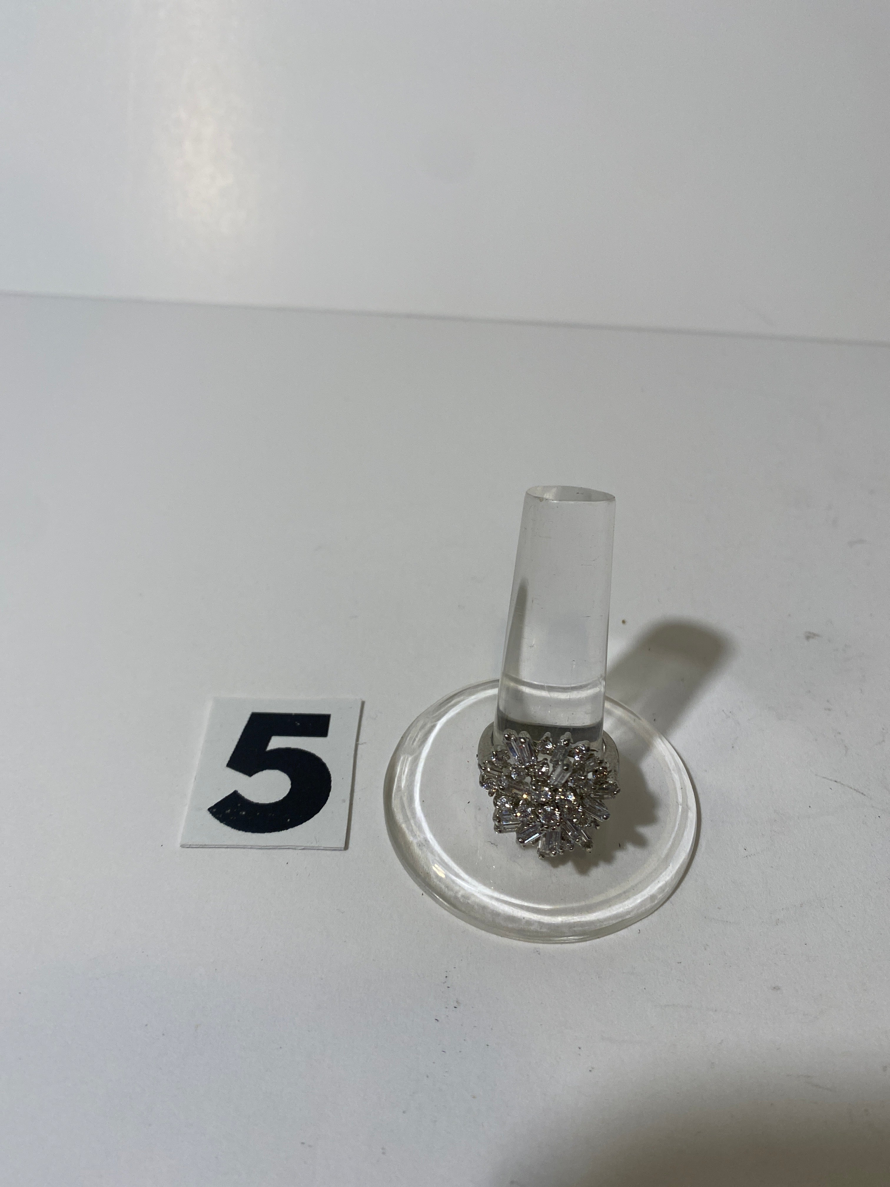 Silver Tone  Flower Ring