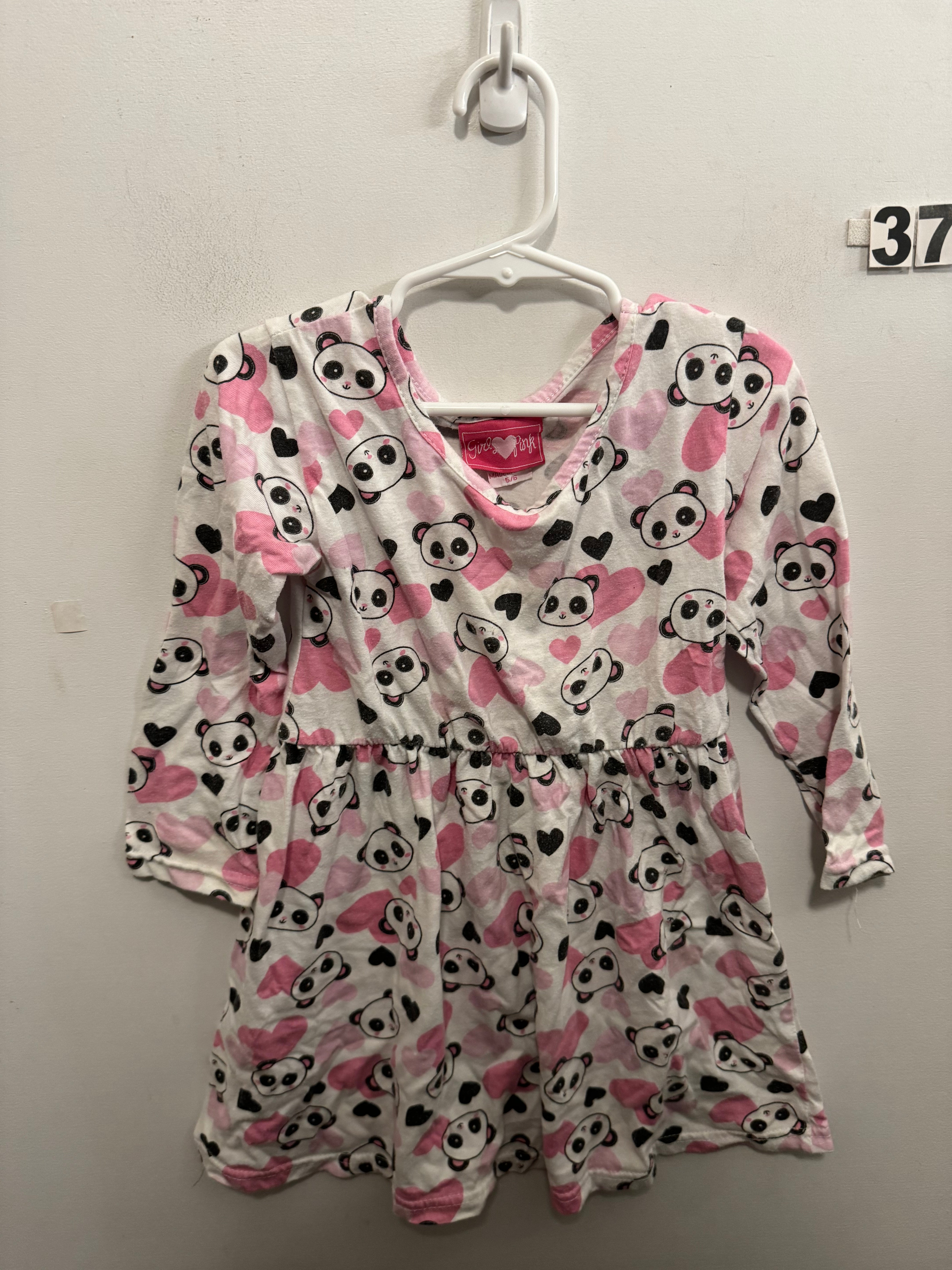 Girls 5/6 Panda Dress