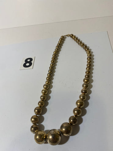 Gold Tone Ball Necklace