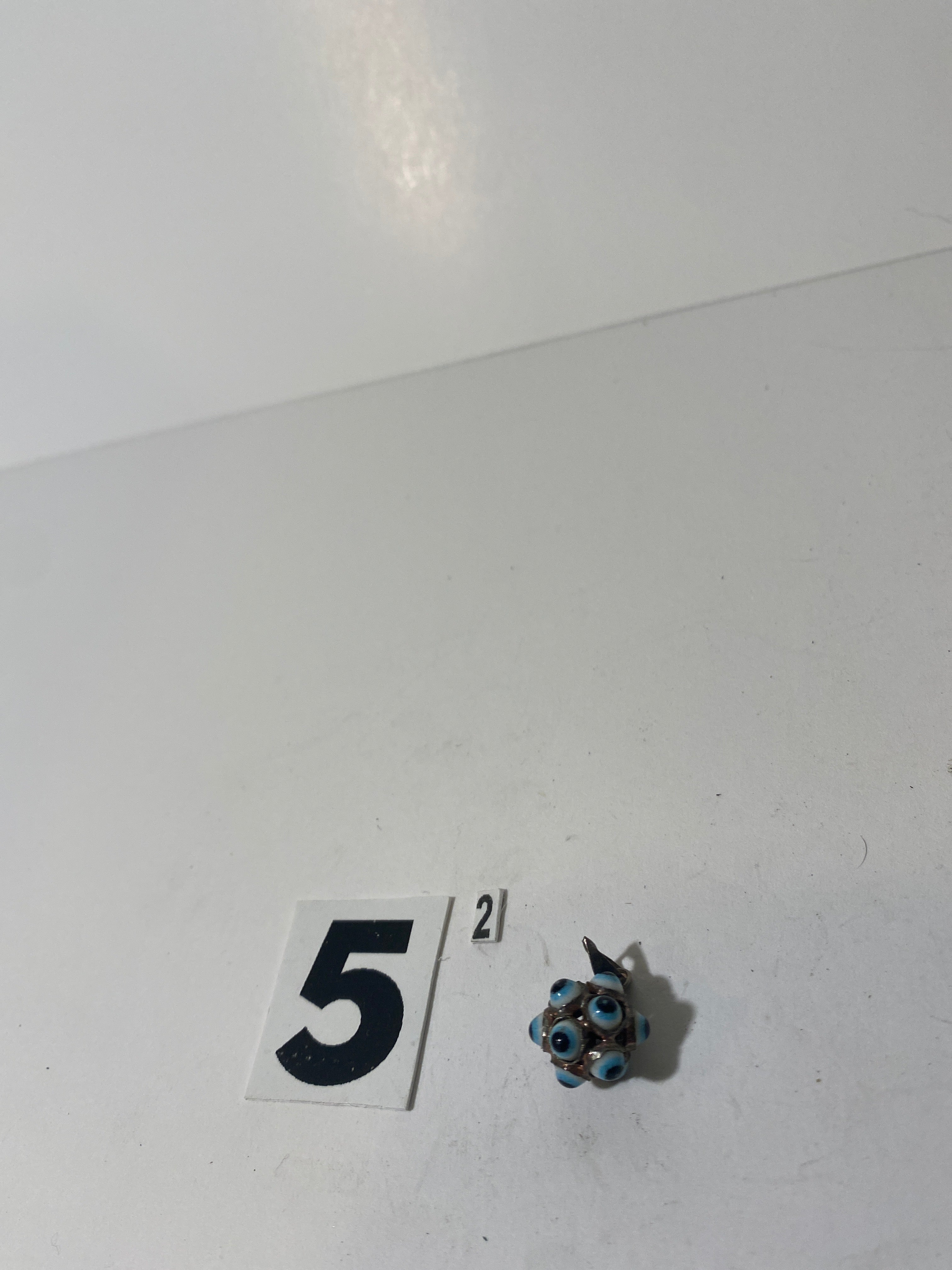 Silver Tone Evil Eye Pendant