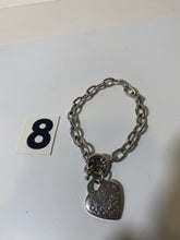 Load image into Gallery viewer, Silver Tone Heart Bracelet
