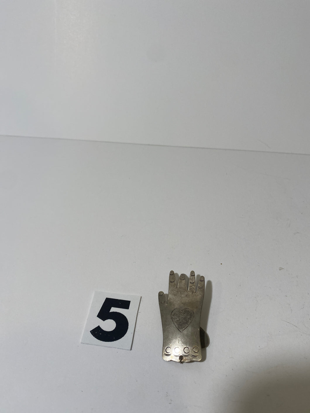 Silver Tone Hand Pin