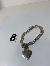 Load image into Gallery viewer, Silver Tone Heart Bracelet
