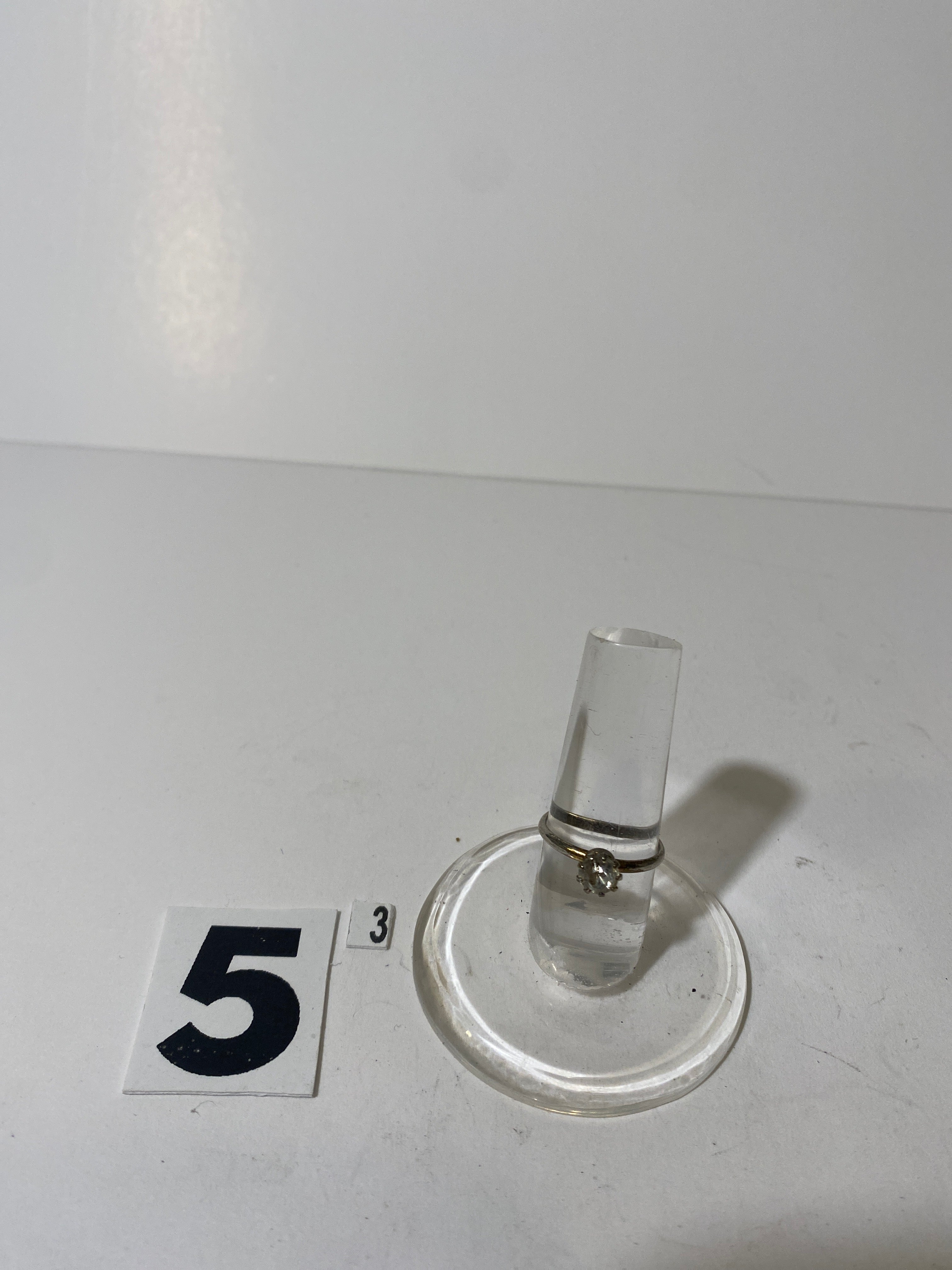 Silver Tone Stone Ring