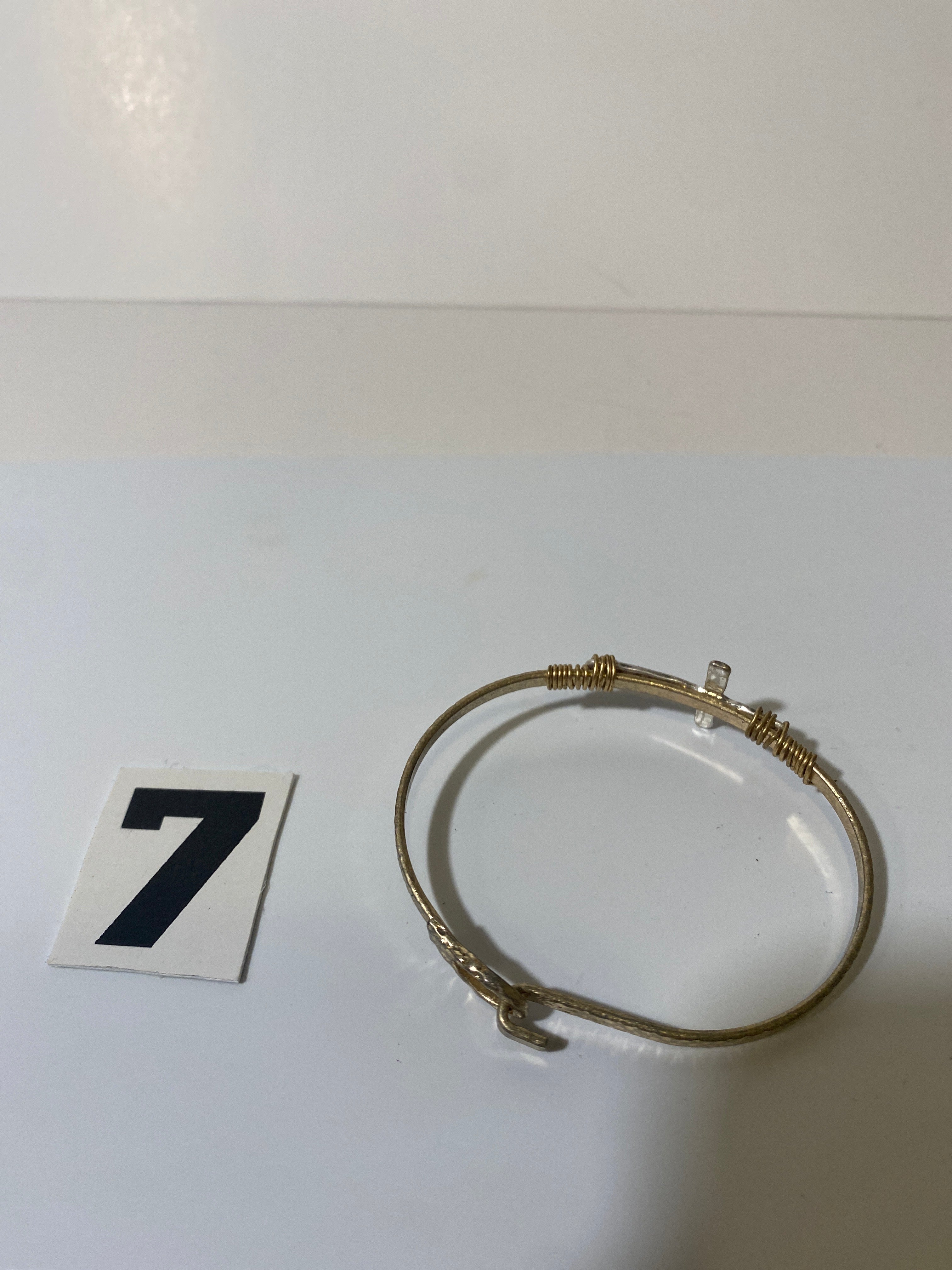 Cross Belt Silver Tone Bracelet