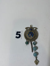 Load image into Gallery viewer, Silver Tone Blue Stone Pendant
