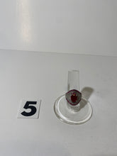Load image into Gallery viewer, Silver Tone Red Stone Ring

