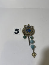 Load image into Gallery viewer, Silver Tone Blue Stone Pendant
