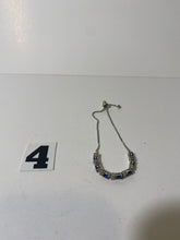 Load image into Gallery viewer, Blue Stone Chrome Bracelet
