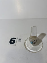 Load image into Gallery viewer, Silver Tone Blue Stone Ring
