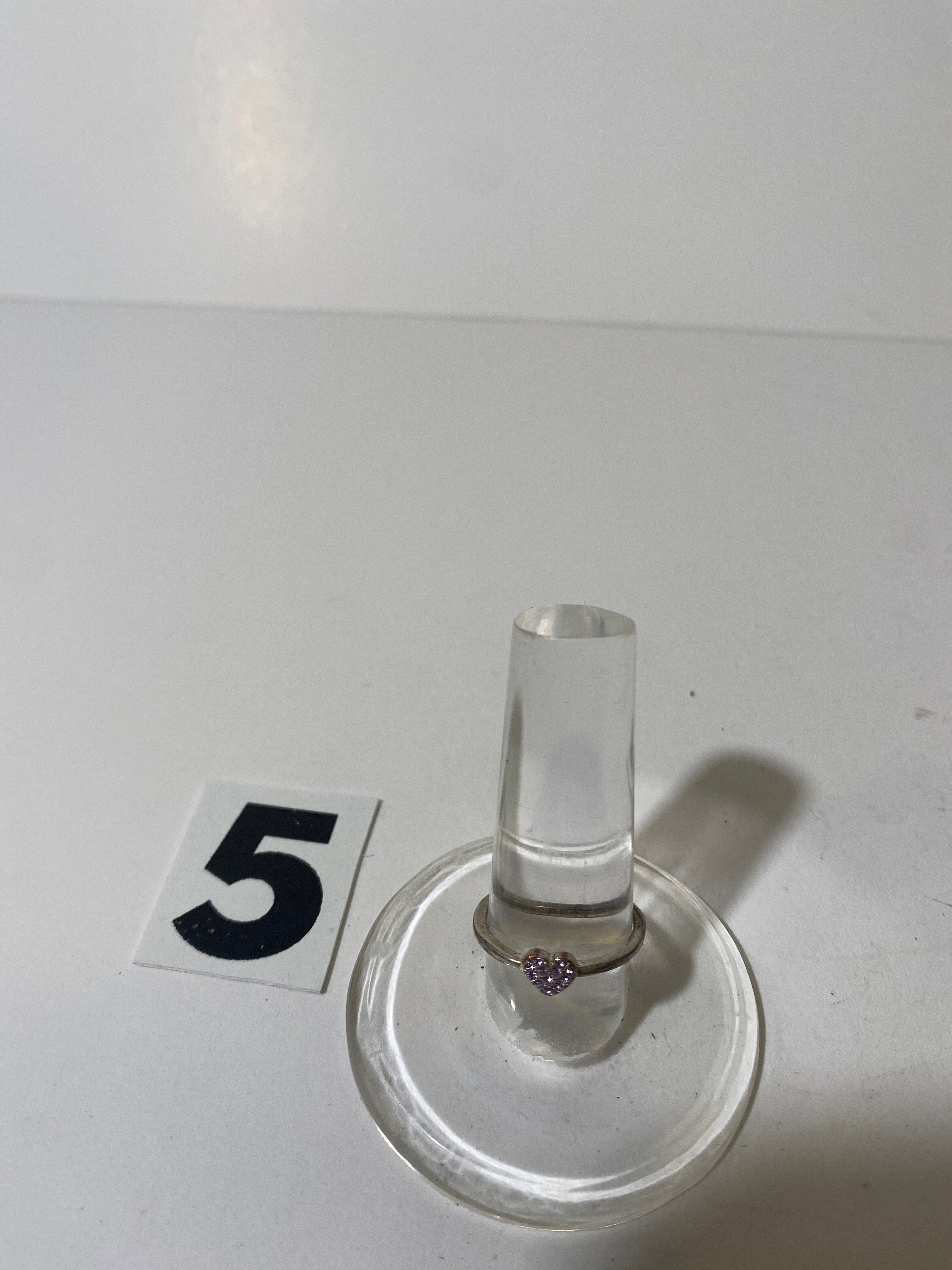 Silver Tone Heart Ring