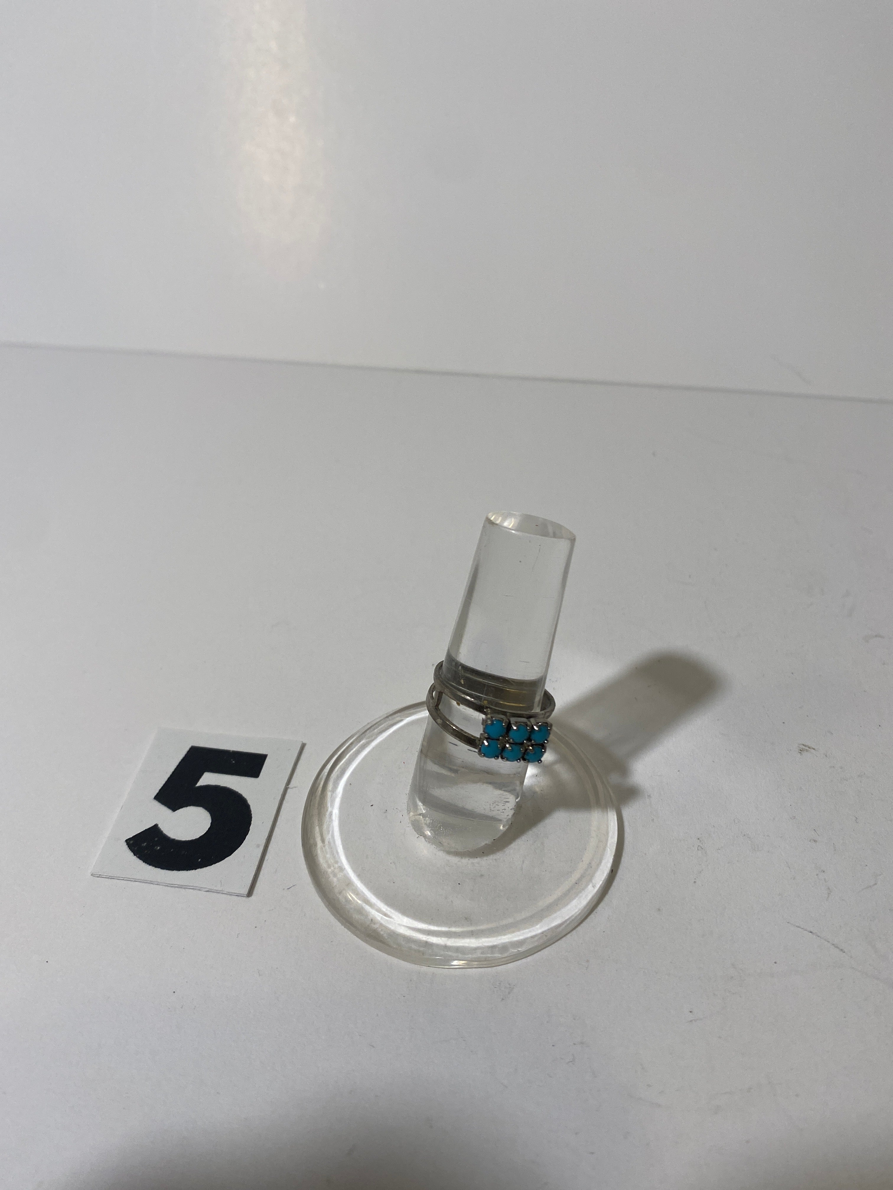 Chrome Blue Stone Ring