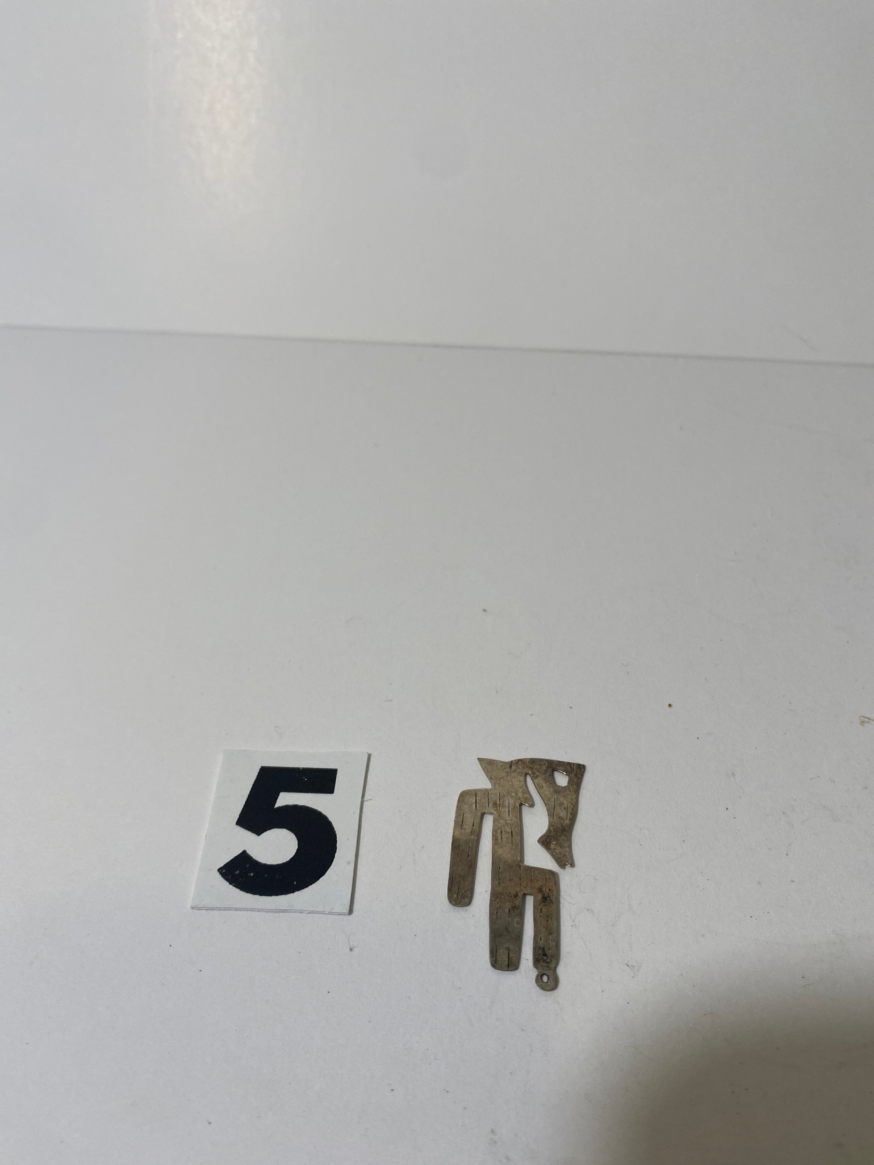 Silver Tone Modern Pendant