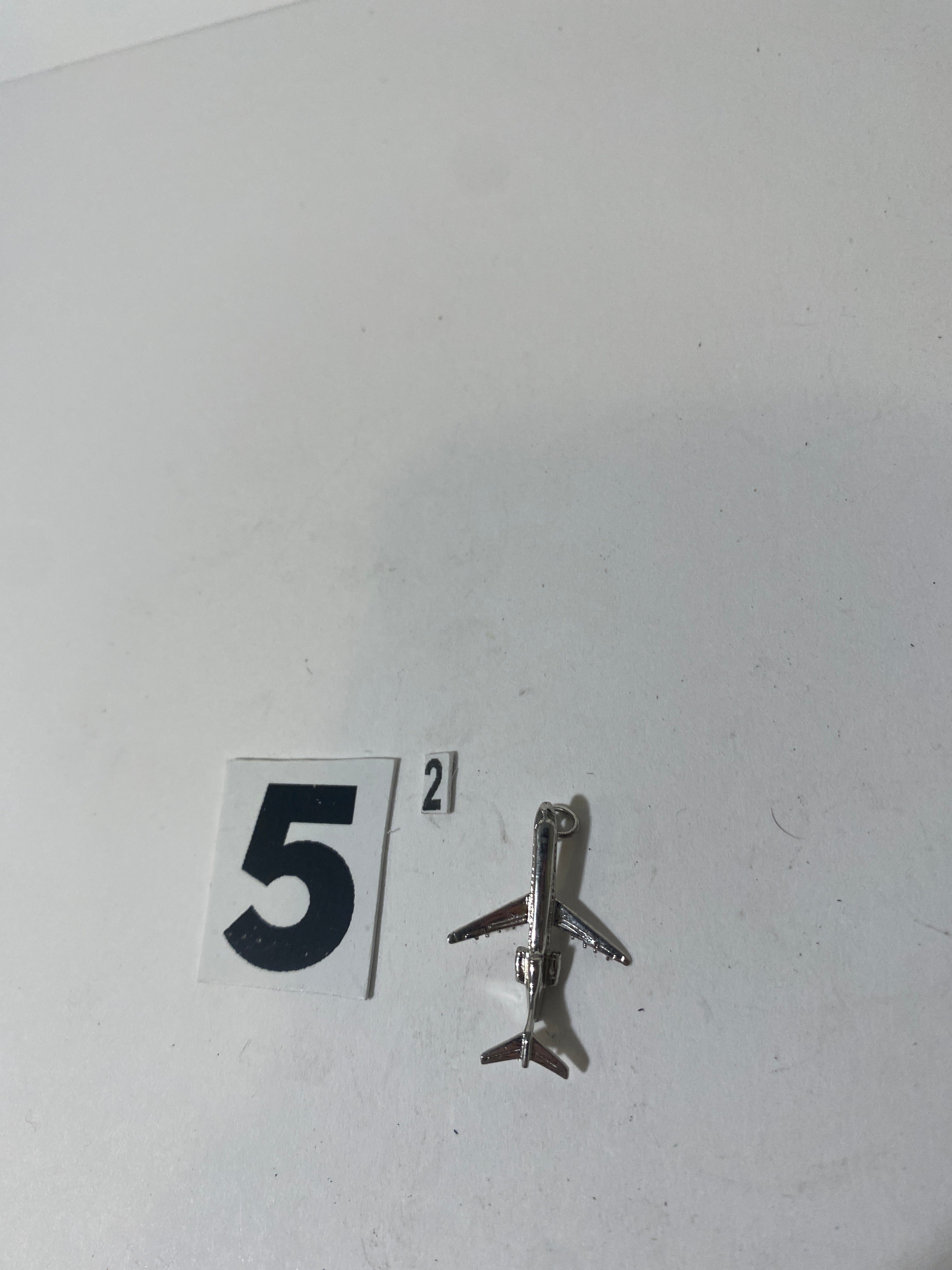 Silver Tone Airplane Pendant