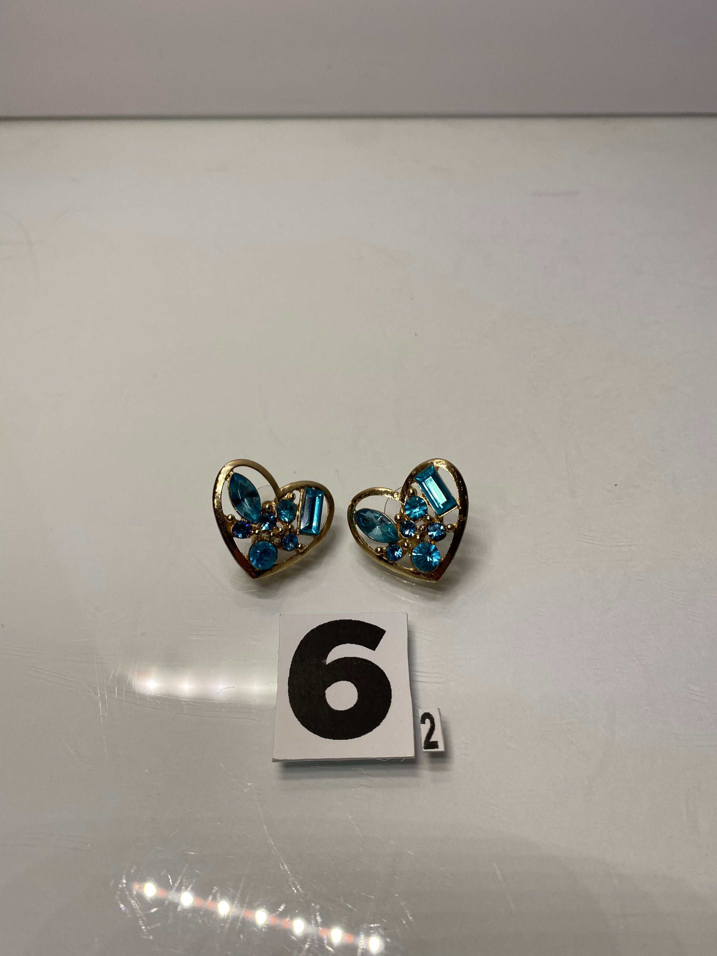 Blue Heart Earrings
