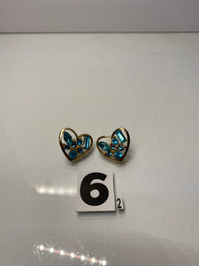Blue Heart Earrings