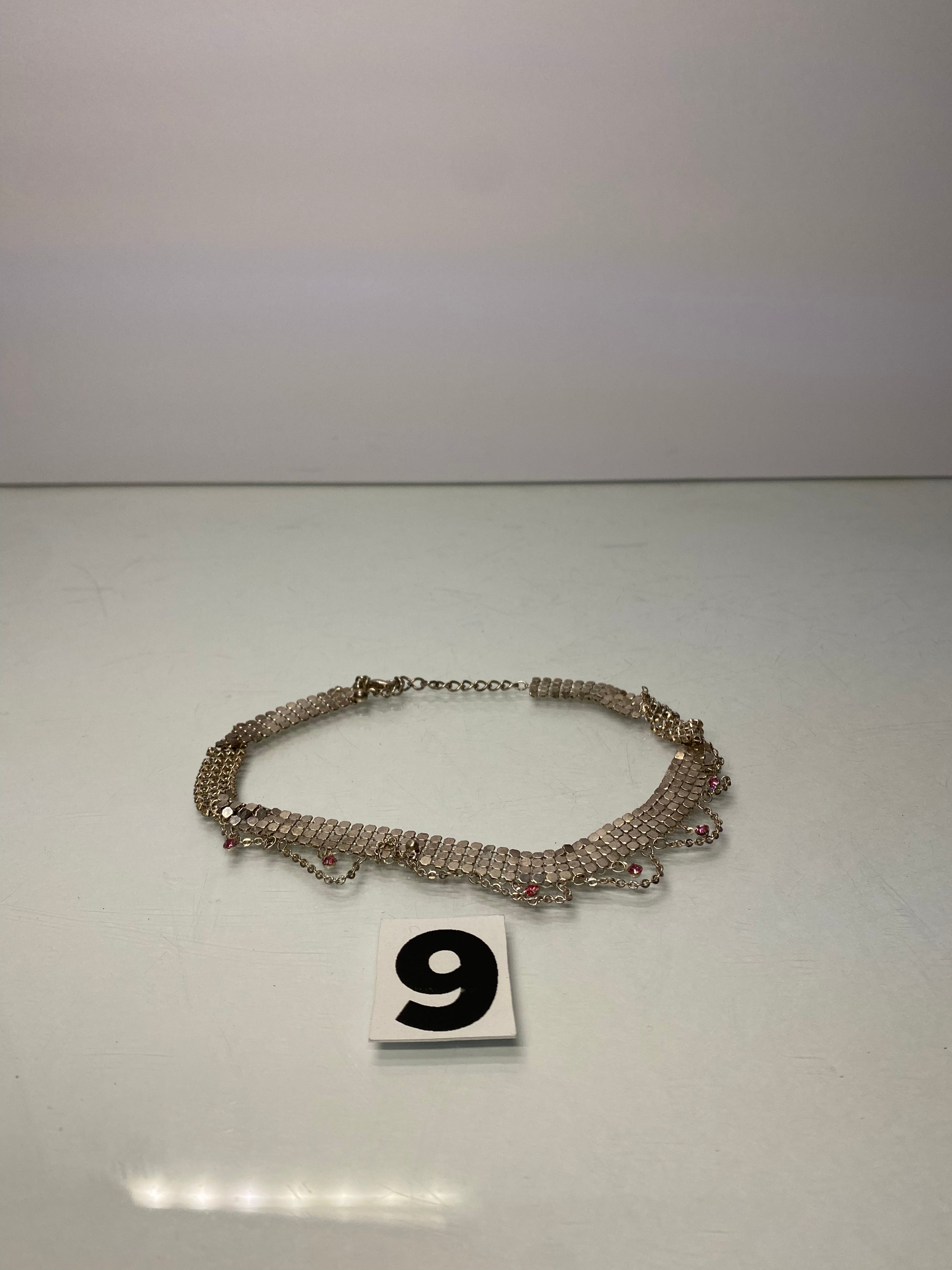 Chrome / Pink Necklace