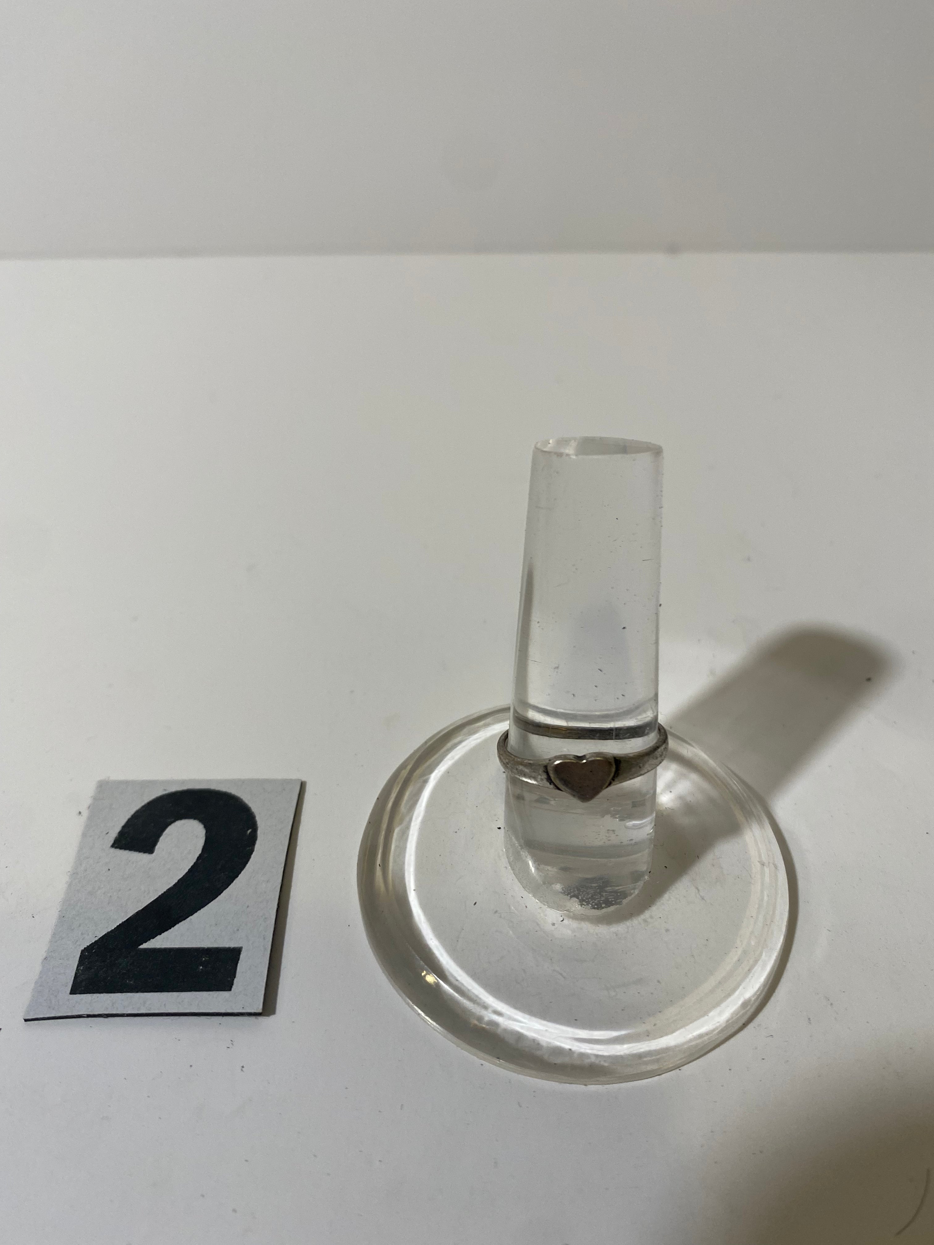 Silver Tone Heart Ring