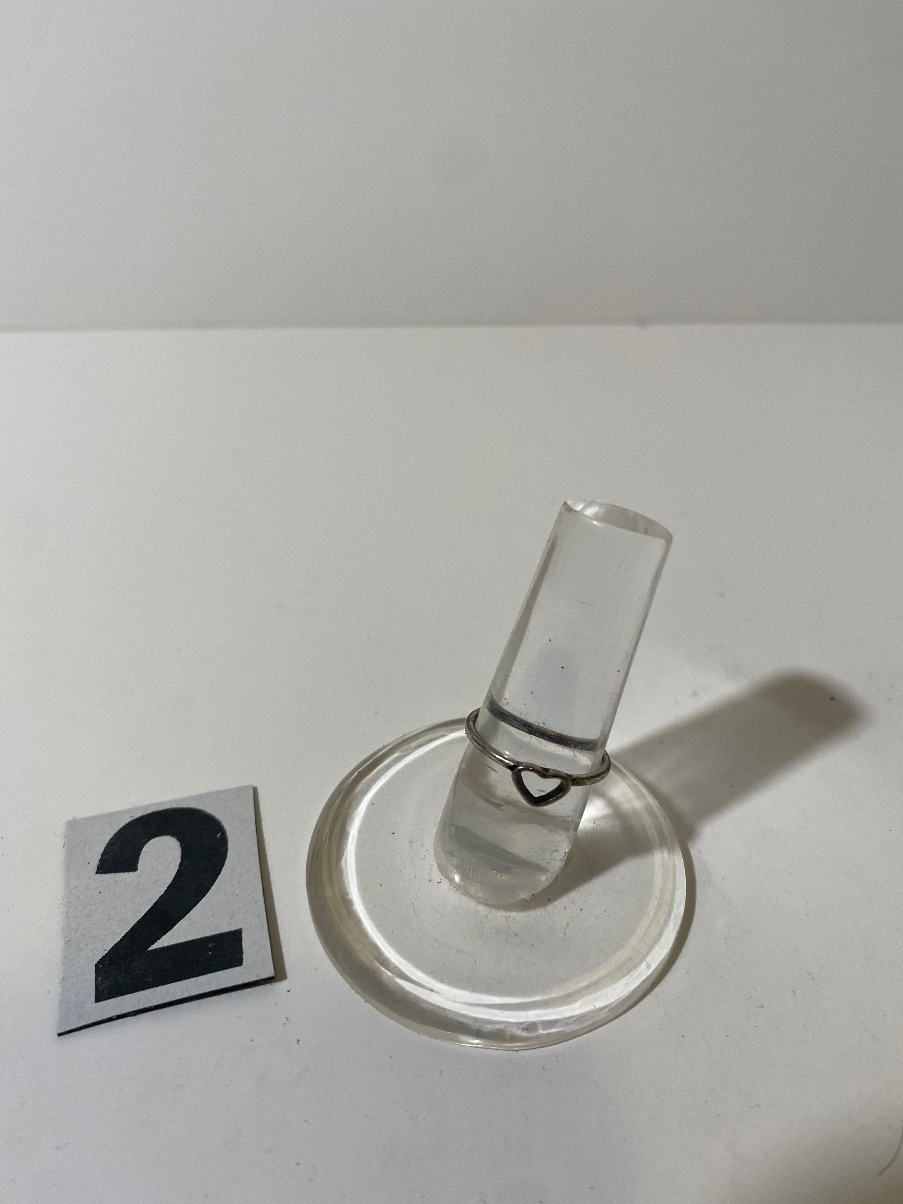 Silver Tone Heart Ring