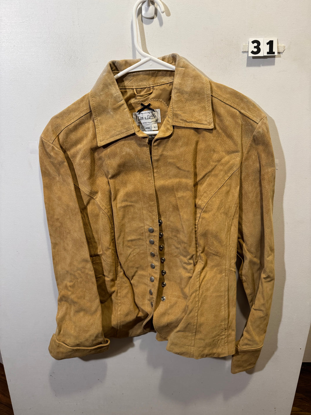 Women’s L Live A Little Leather * As Is * Jacket