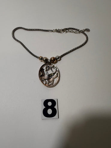 Chrome Butterfly Necklace