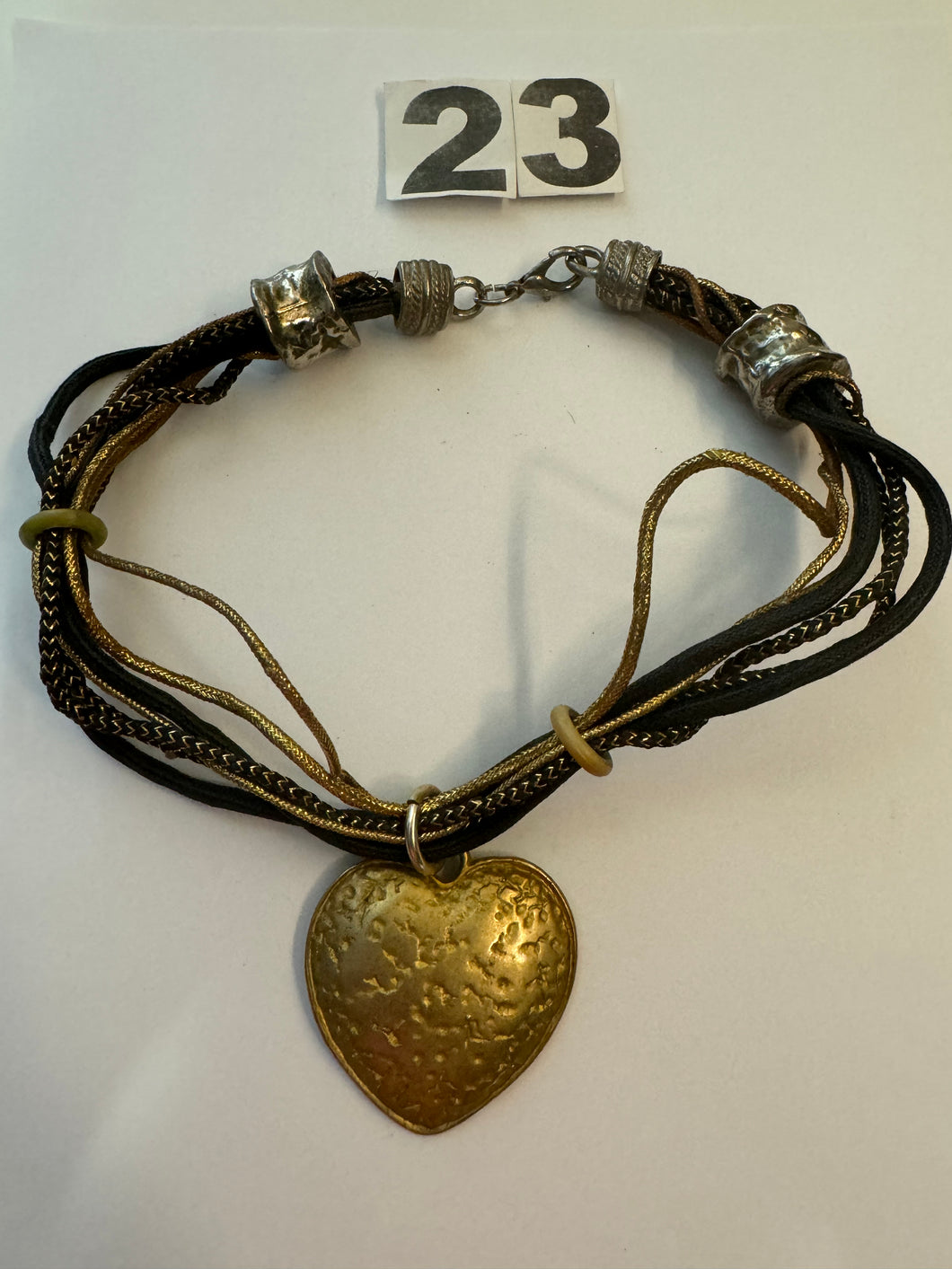 Golden Heart Necklaced