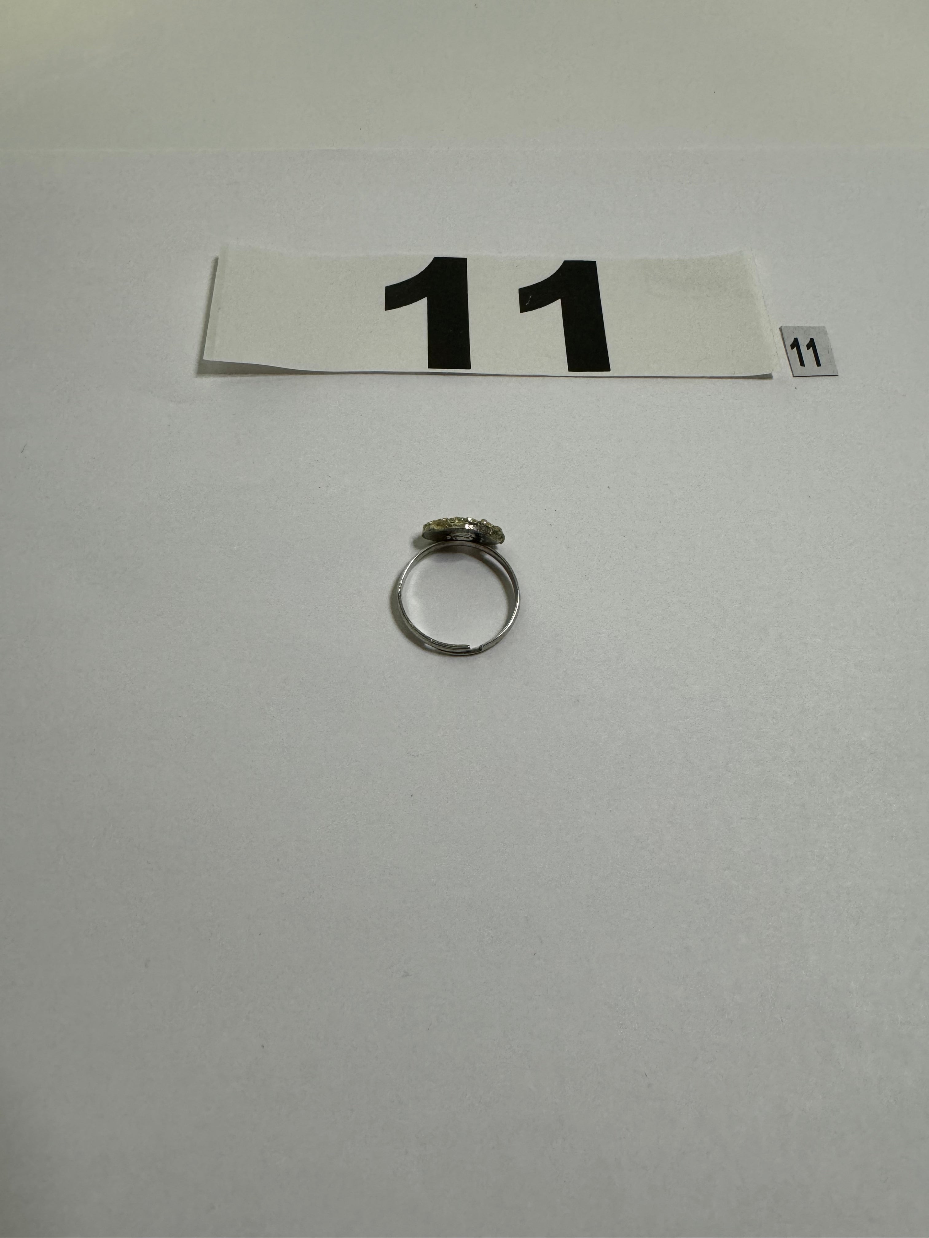 Chrome Yellow Heart Ring