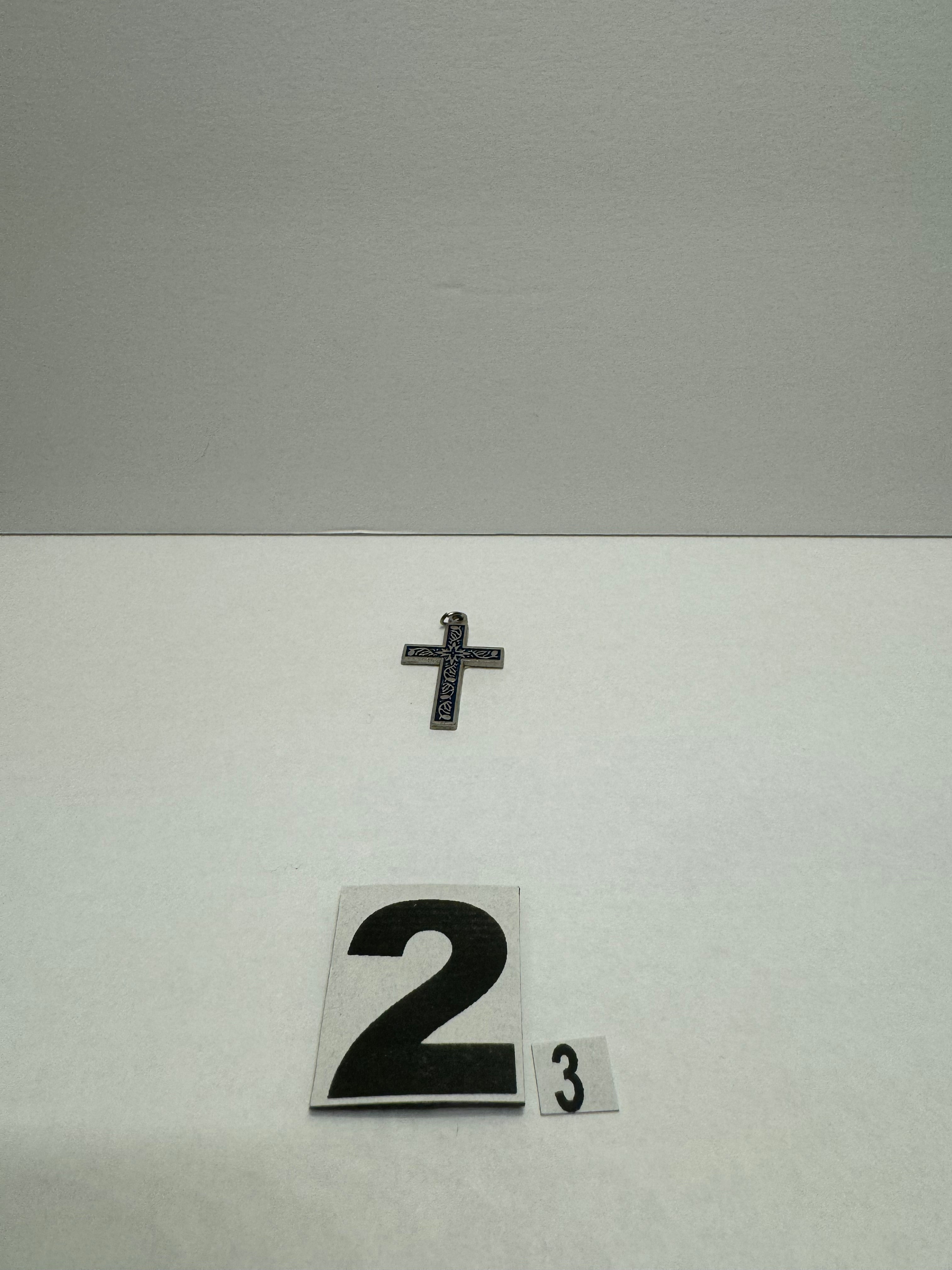 Chrome Cross Charm