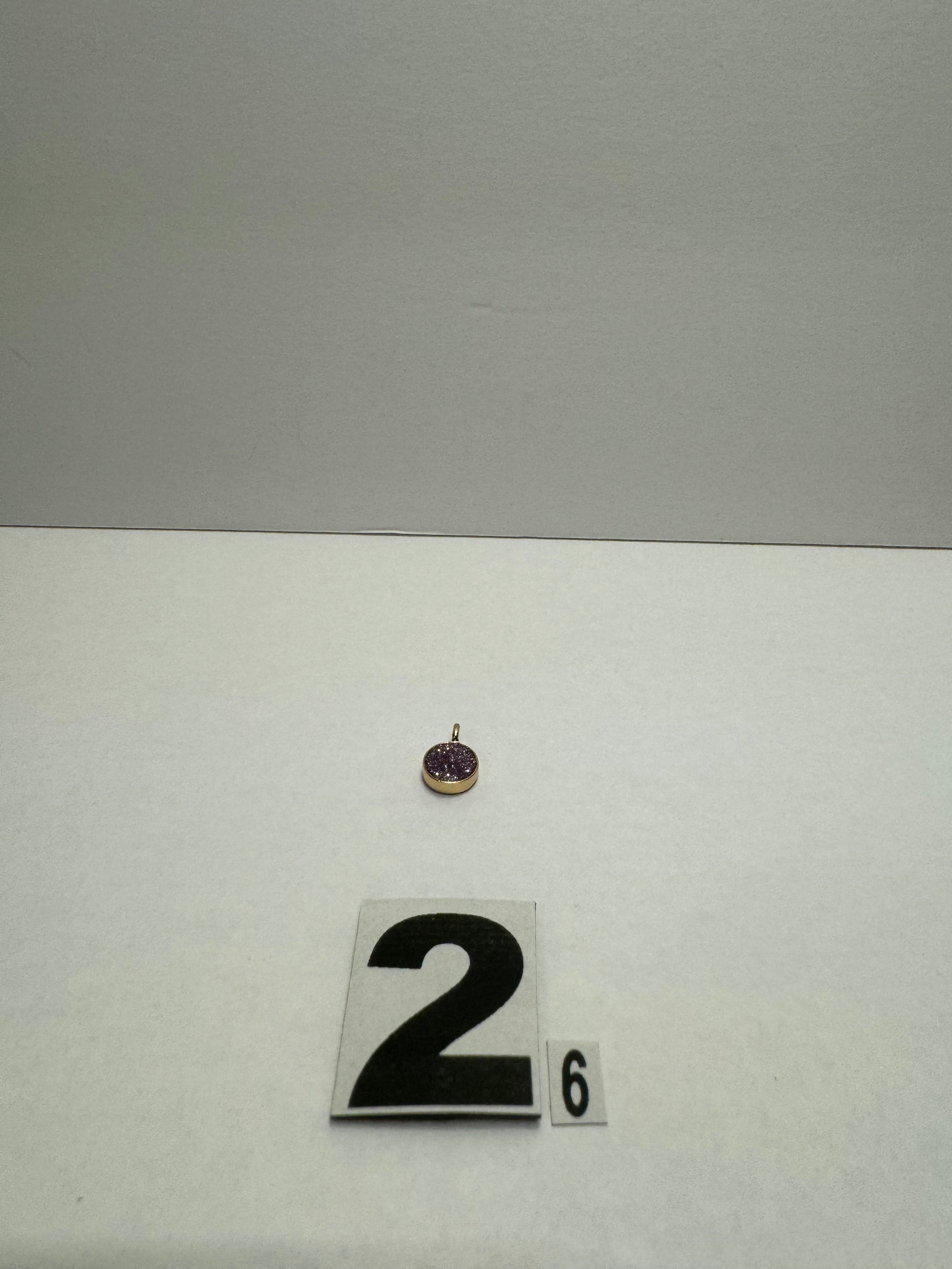 Purple Circle Charm