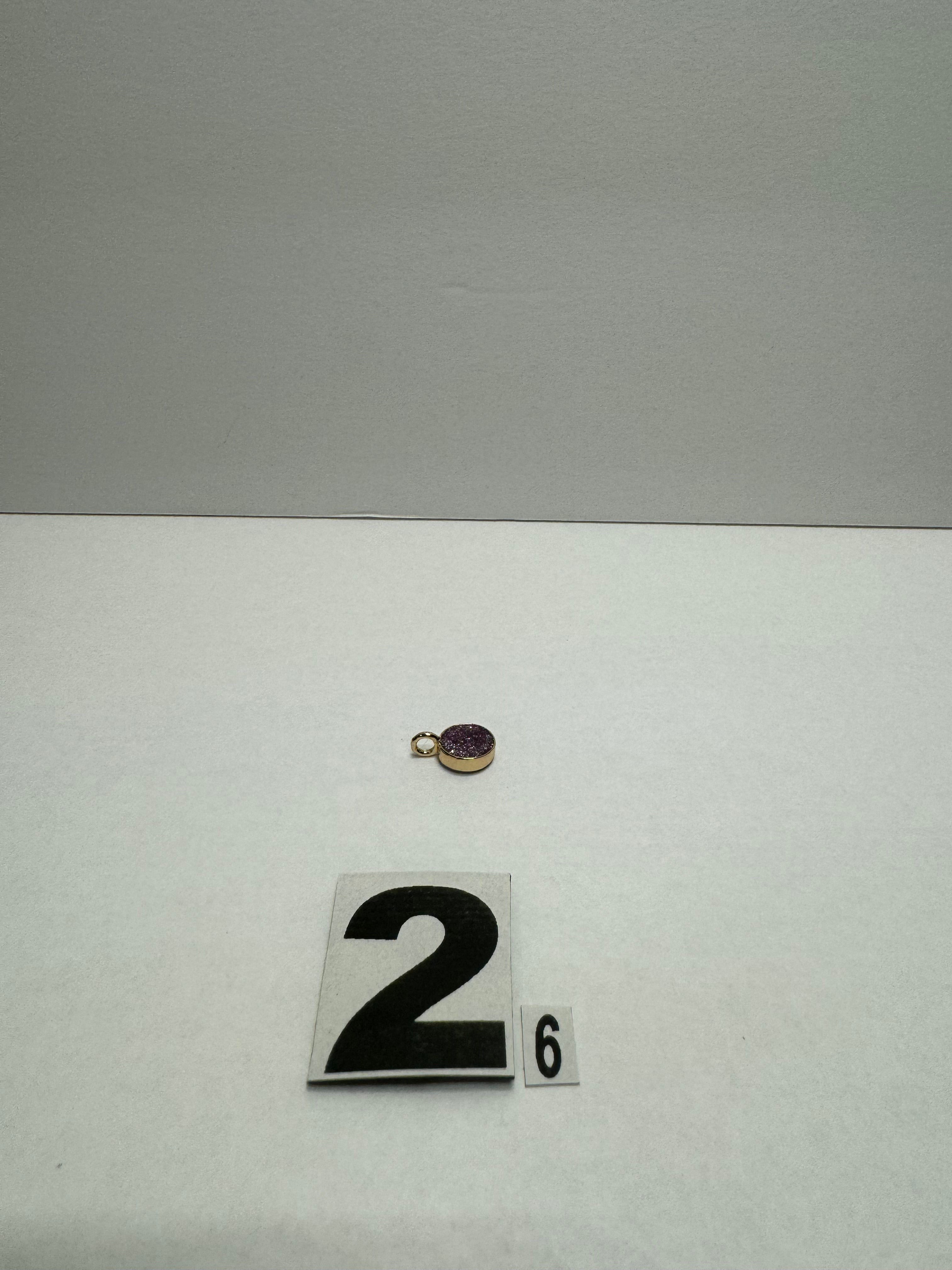 Purple Circle Charm