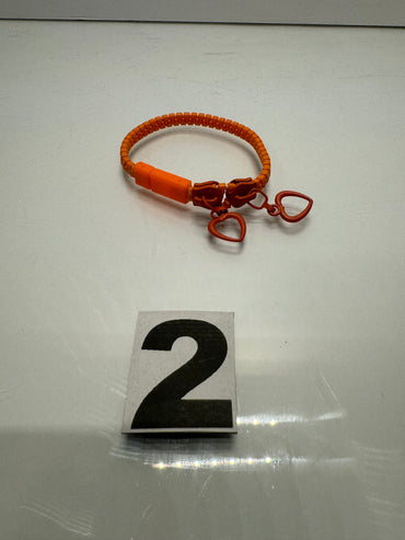 Orange Zipper Bracelet