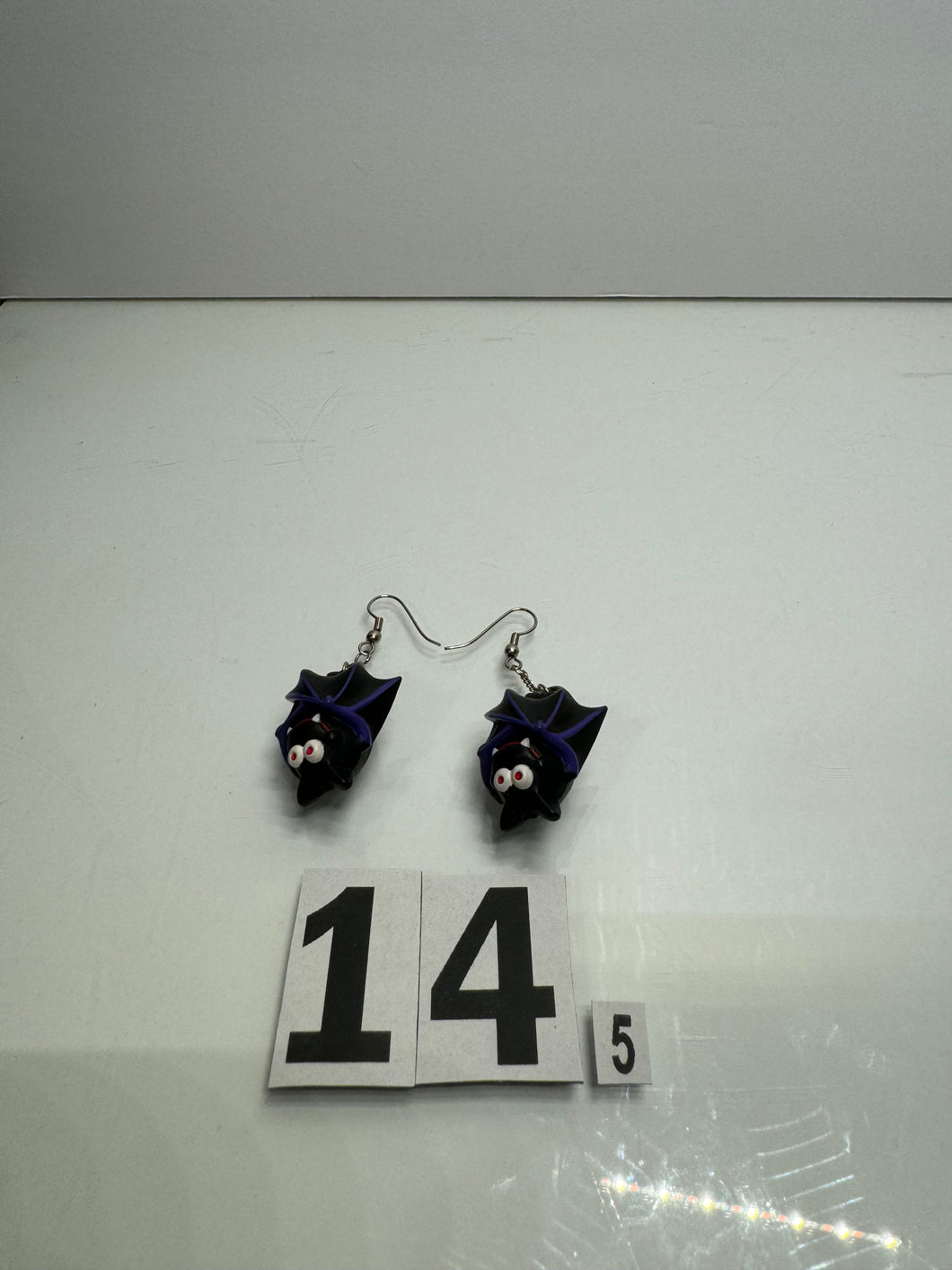 Purple Bat Earrings