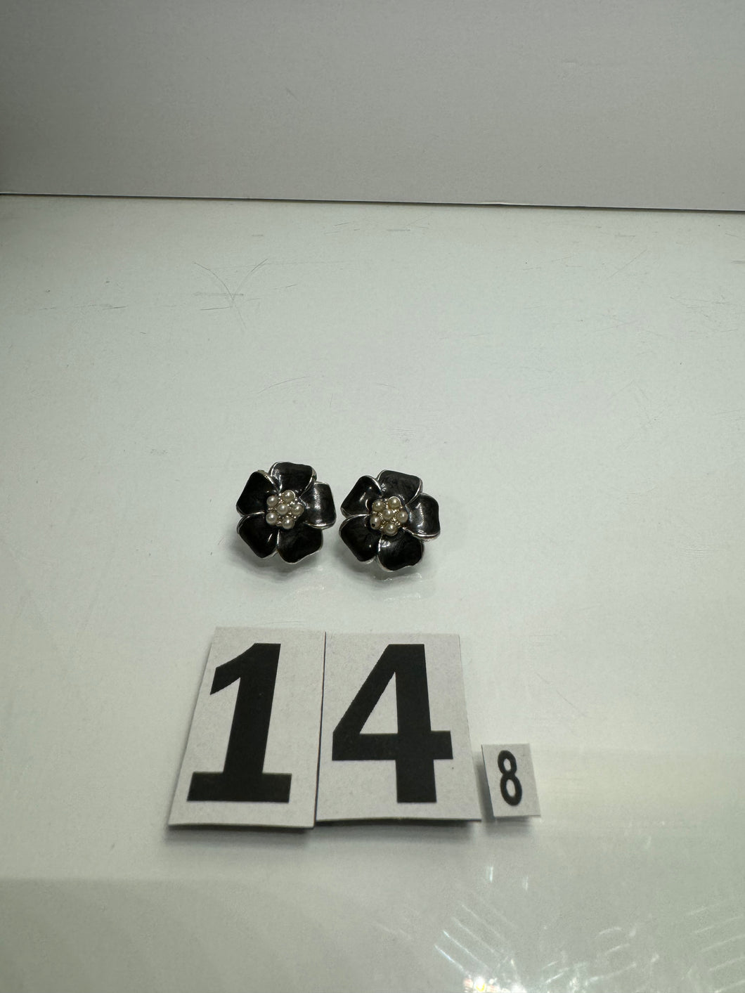 Black Flower Earrings