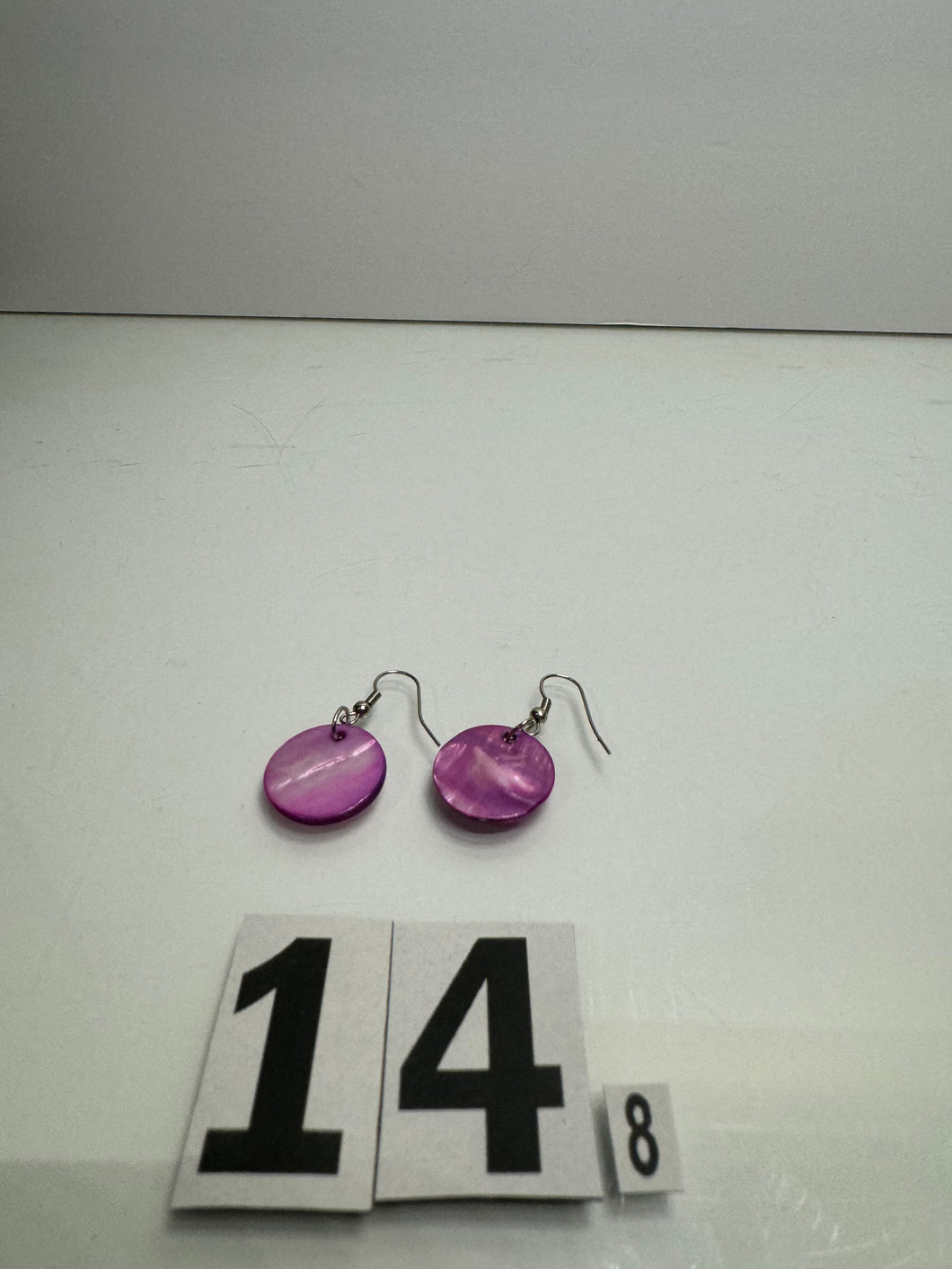 Purple Circle Earrings