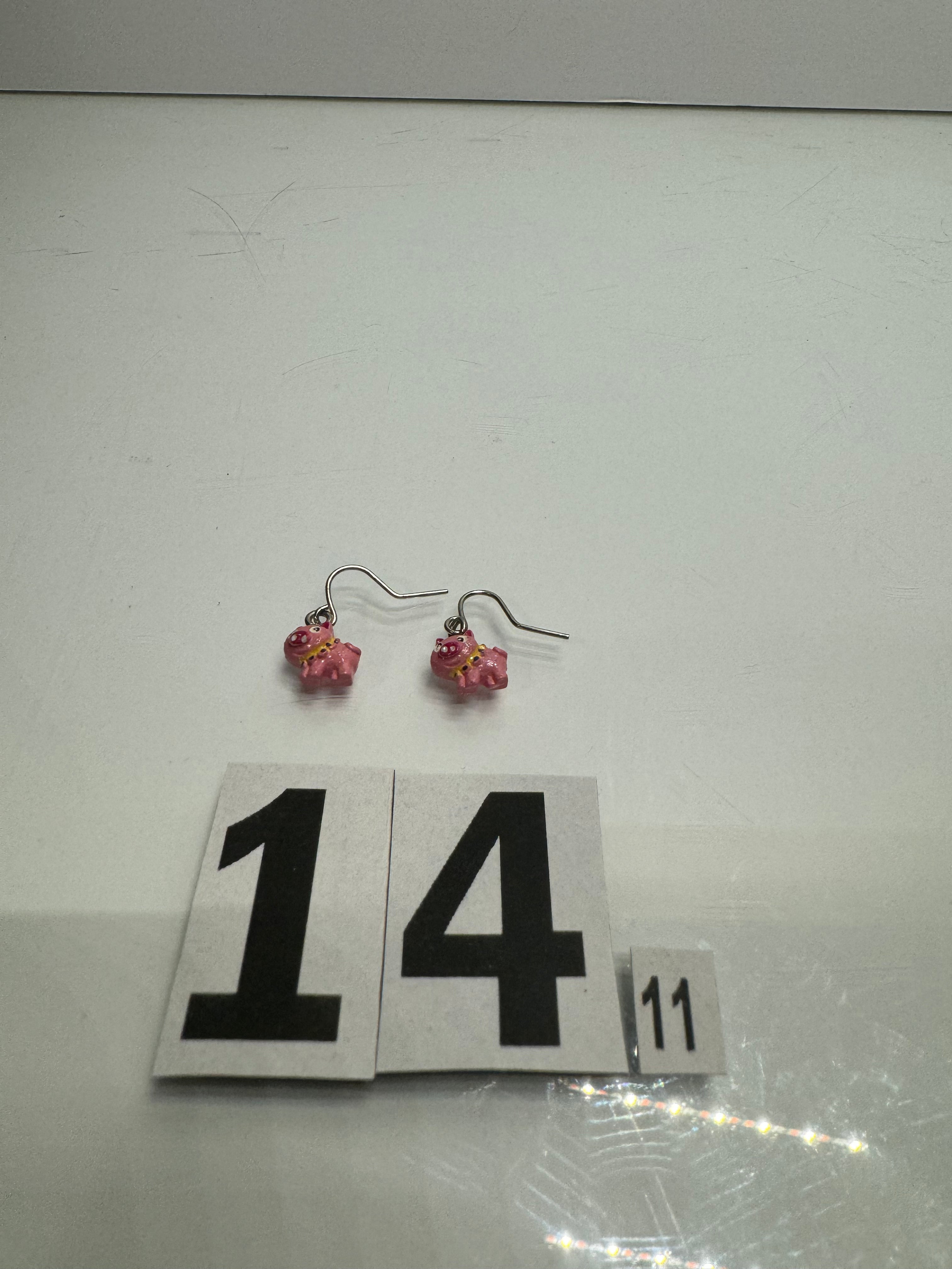 Pink Pig Earrings