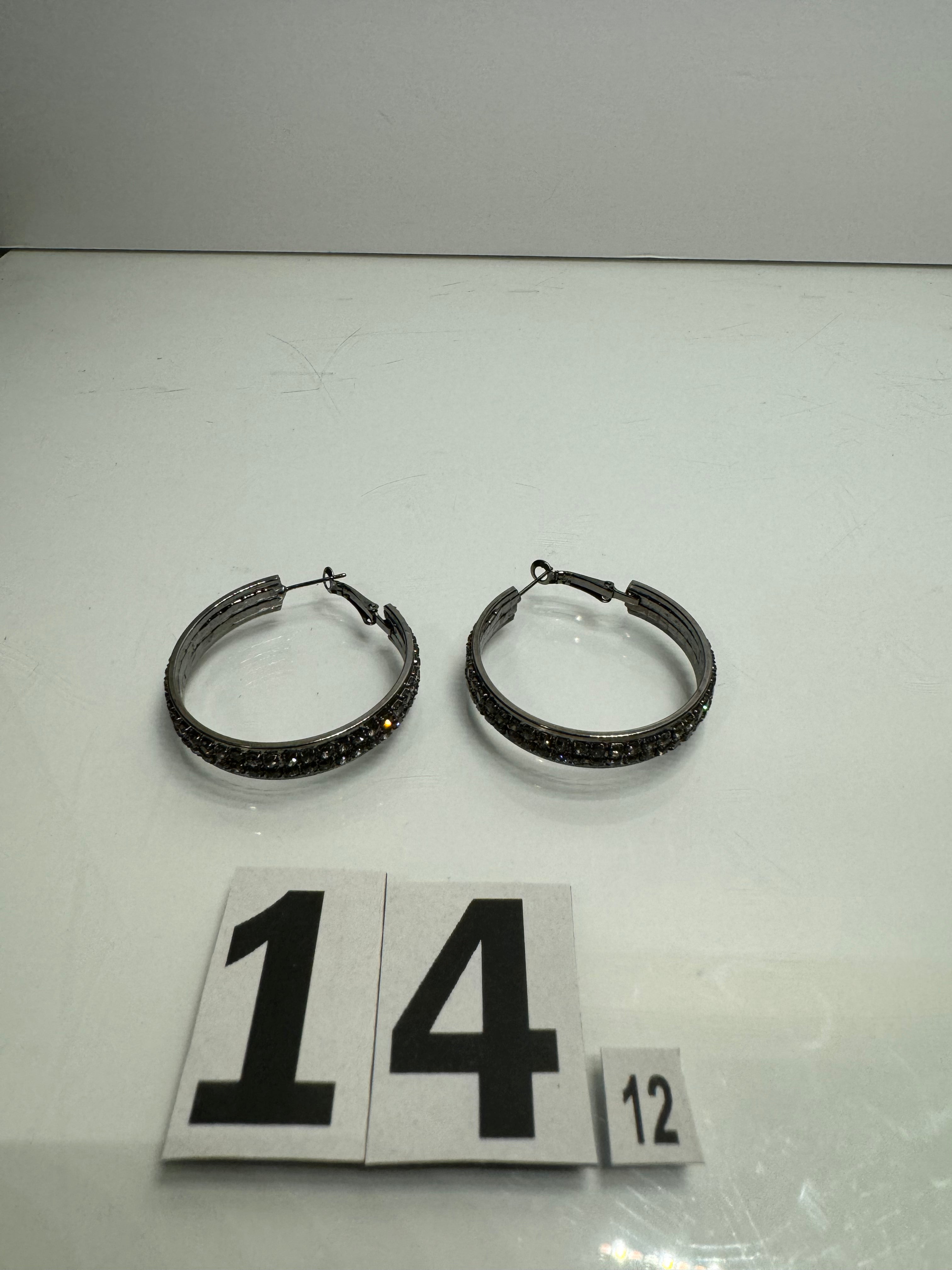 Black Hoop Earrings