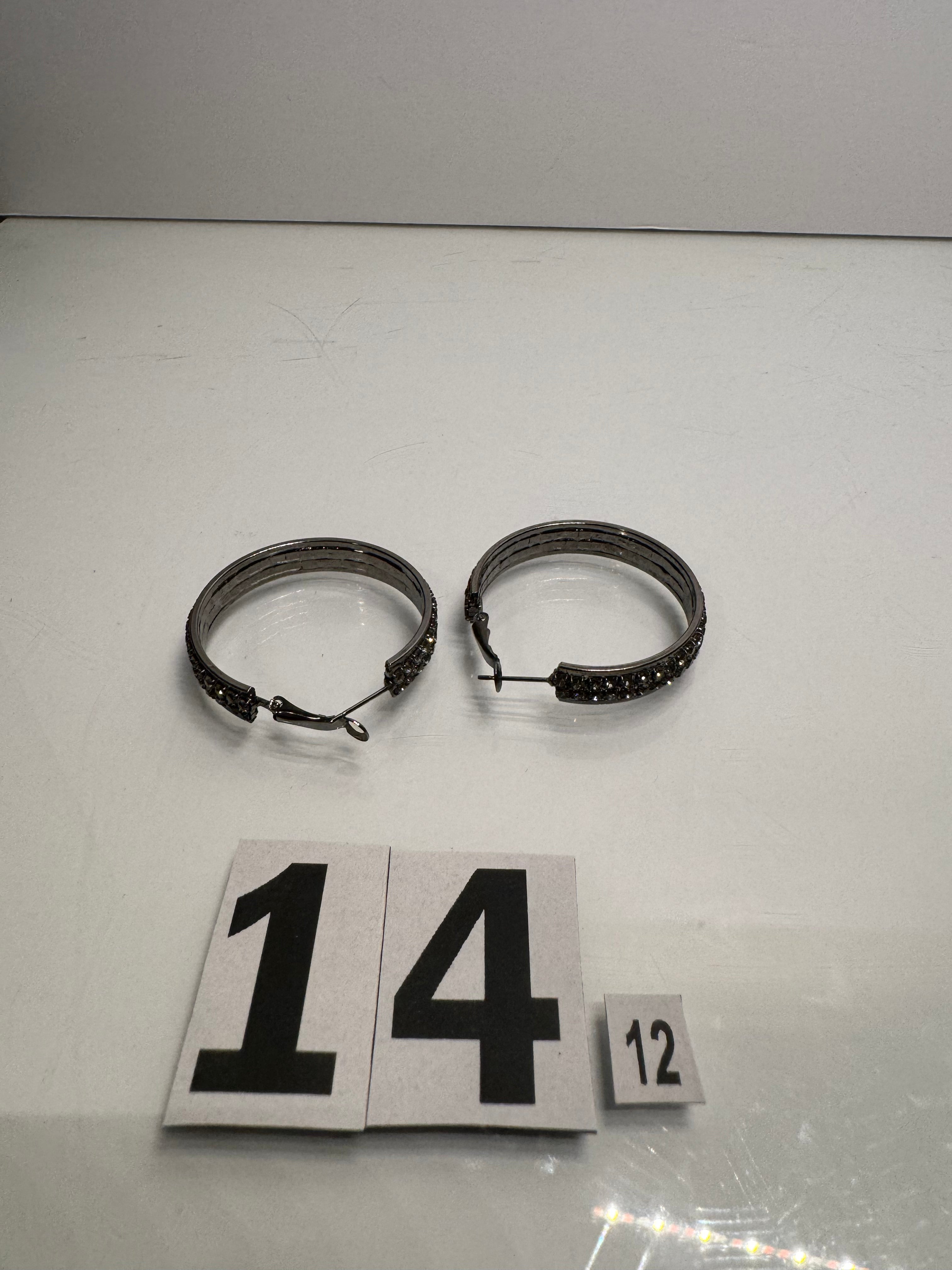 Black Hoop Earrings