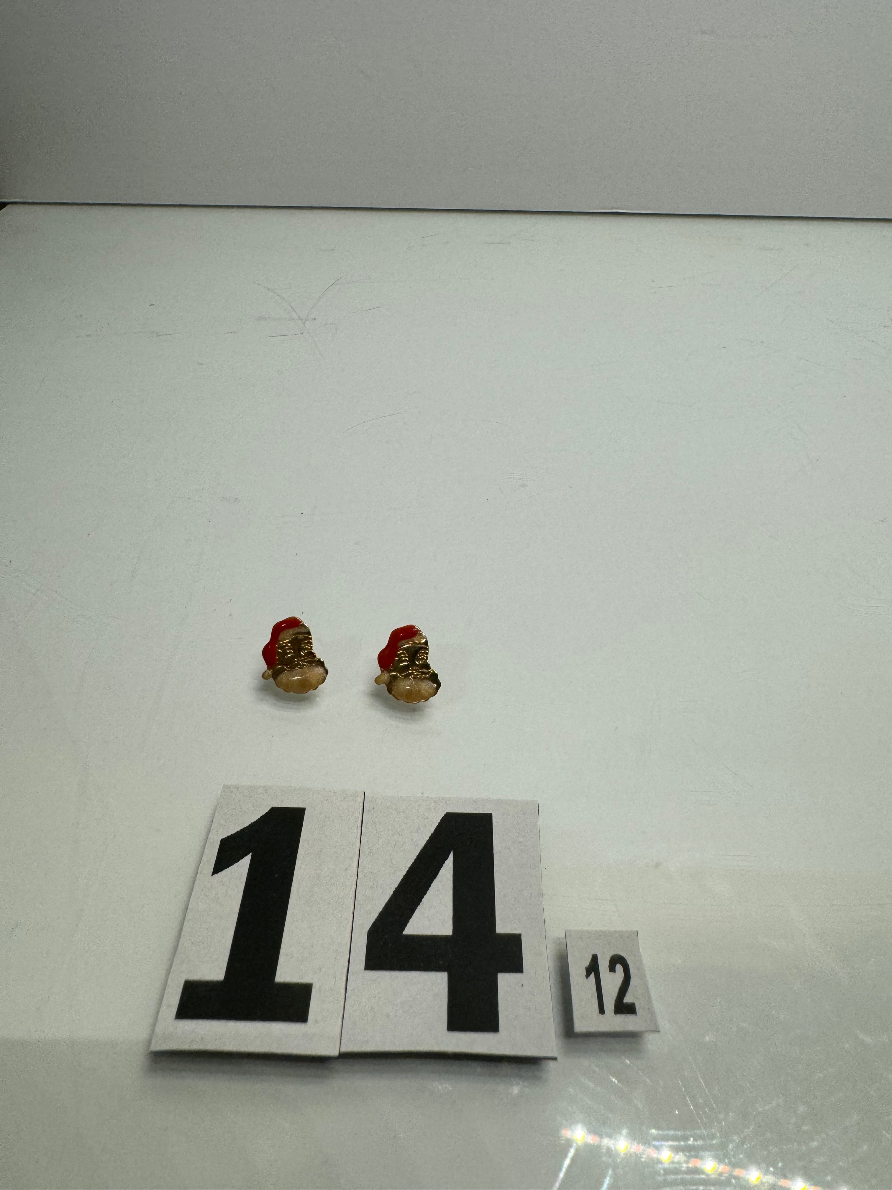 Golden Santa Earrings