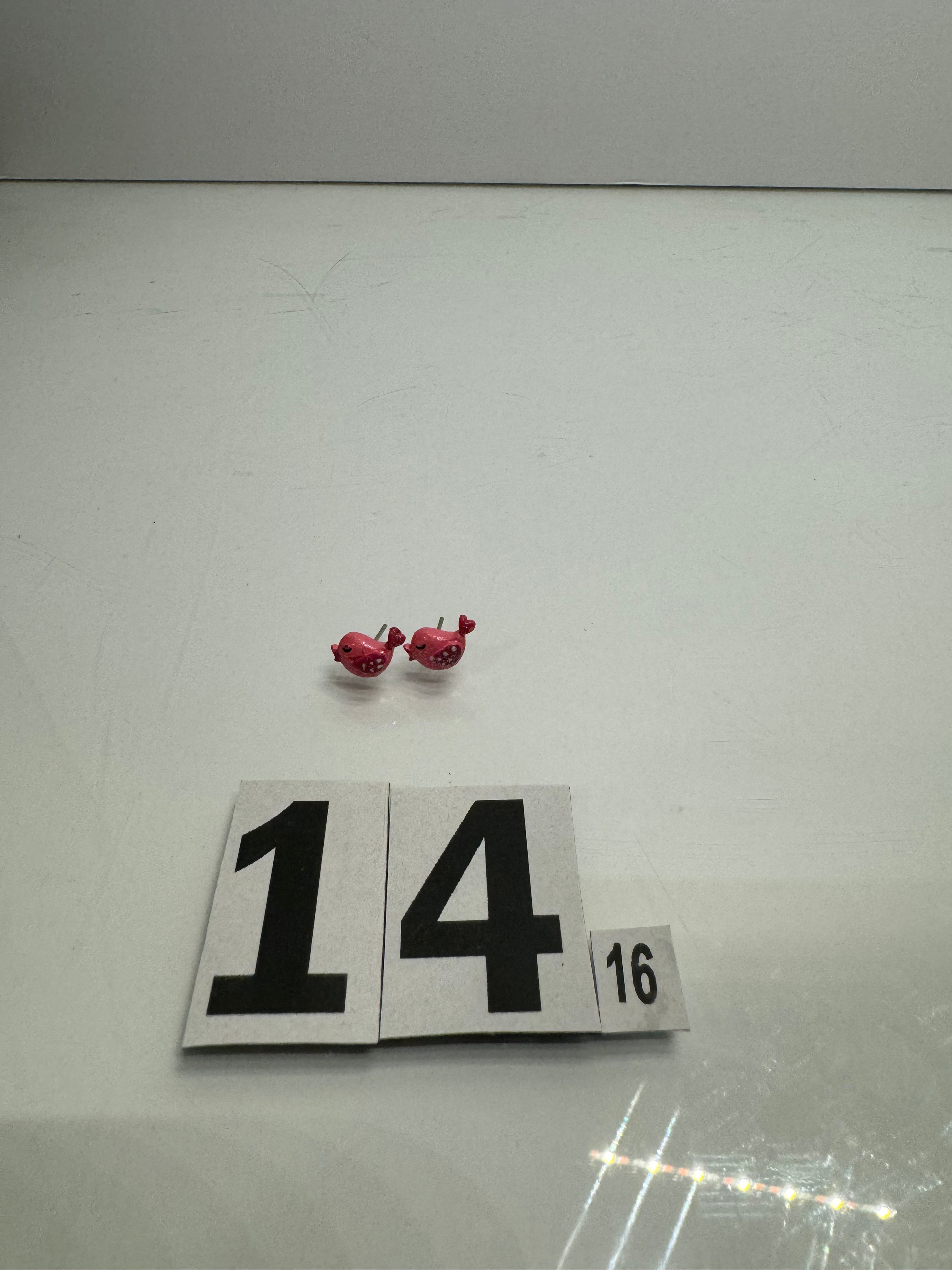 Pink Bird Earrings