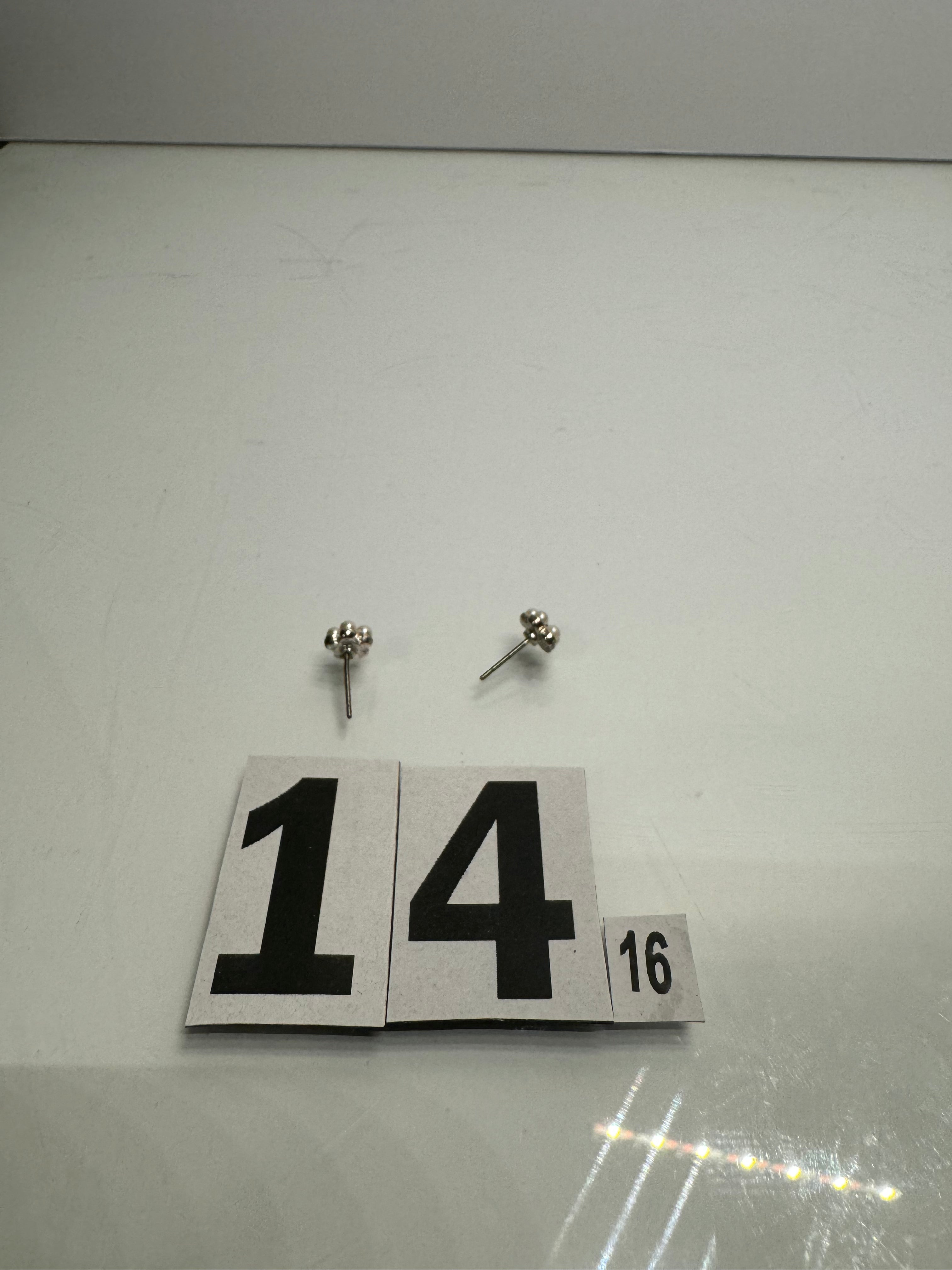 White Flower Earrings