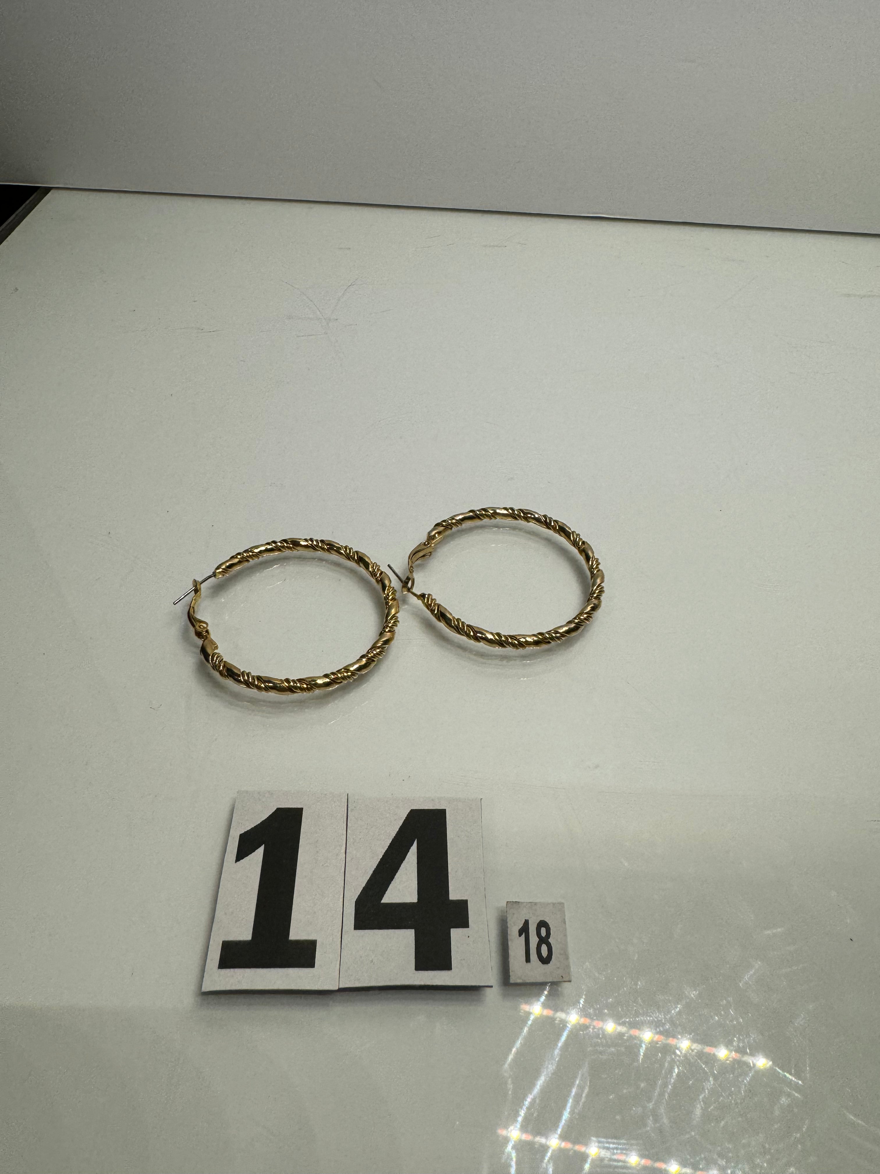 Golden Hoop Earrings