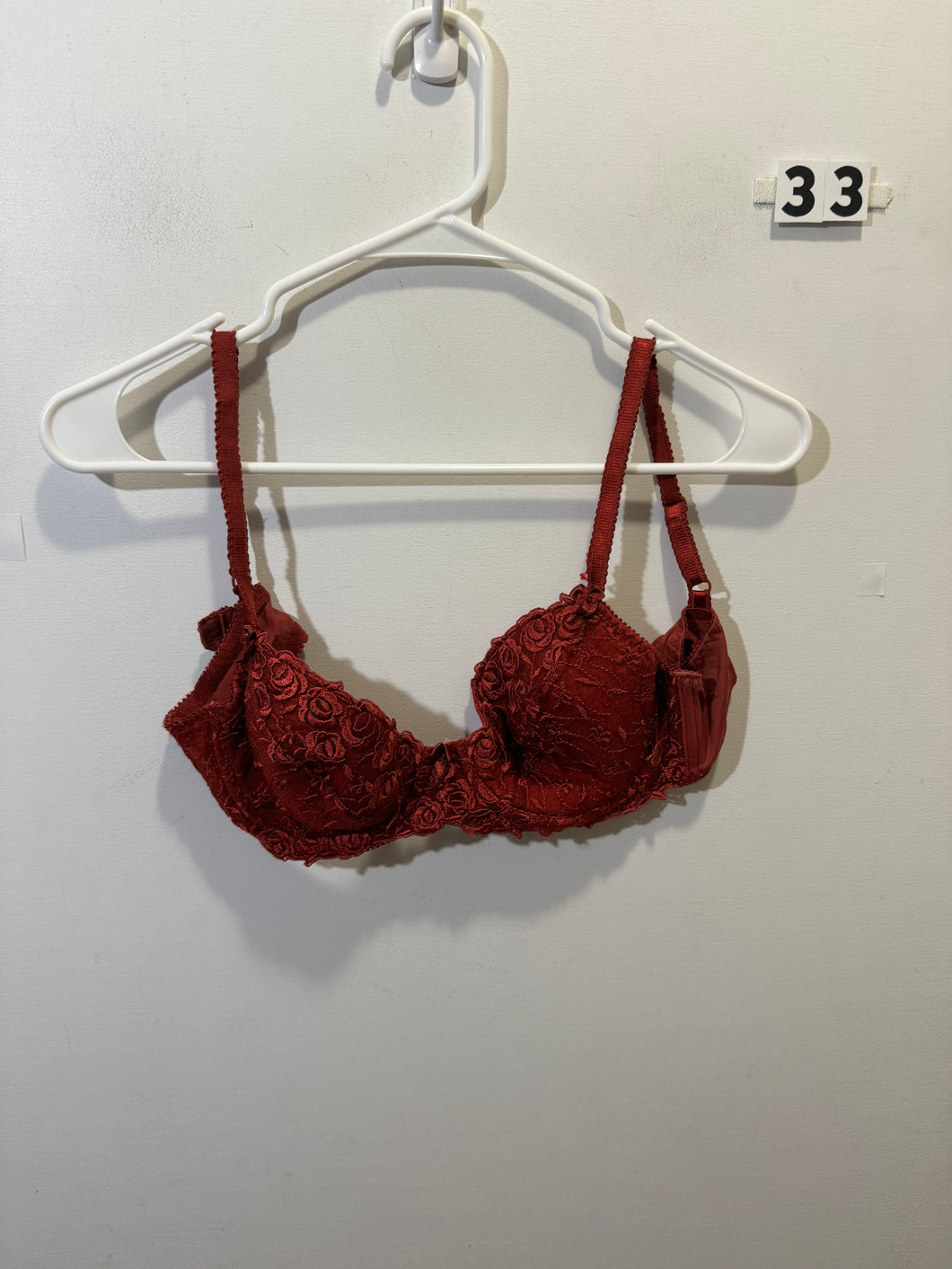 Floral Red 34C Bra