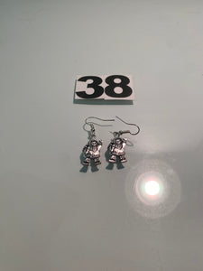 Chrome Santa Earrings